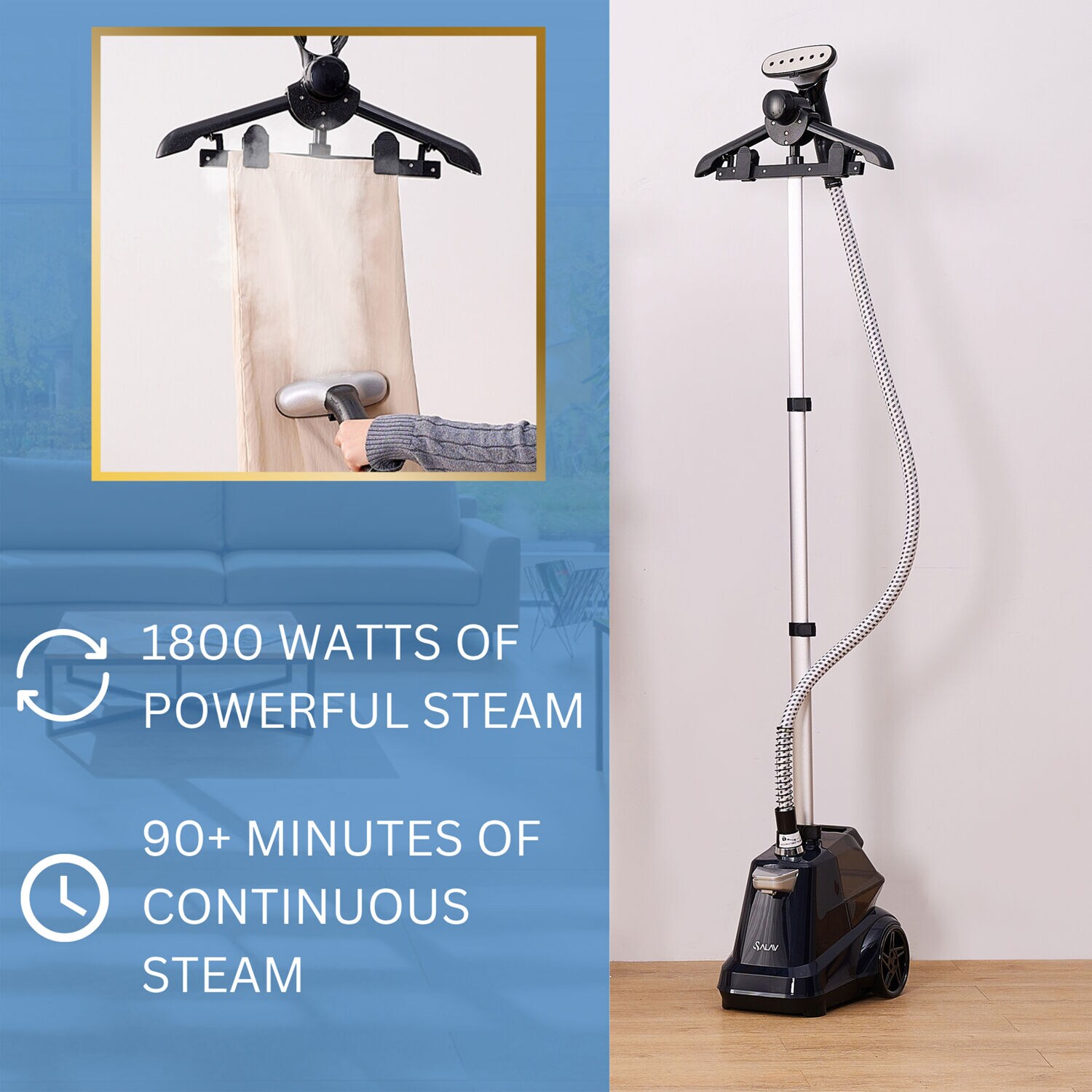 Salav X3-NAVY Fabric-Steamers - View #5