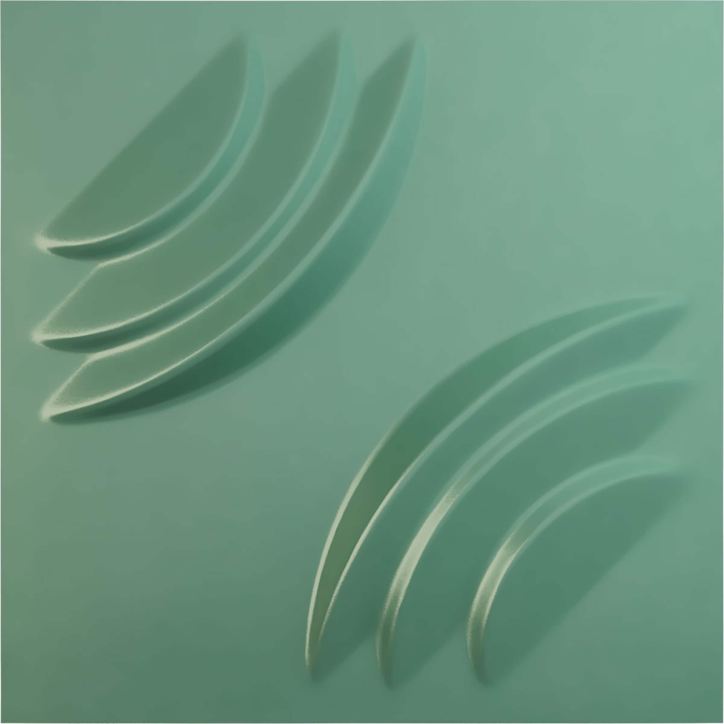 Ekena Millwork WP12X12ARFSM-CASE-12 11-7/8-in x 11-7/8-in Embossed Paintable/Stainable Green PVC Wall Panel ( 12 -Pack, Covers 11.76-sq ft )