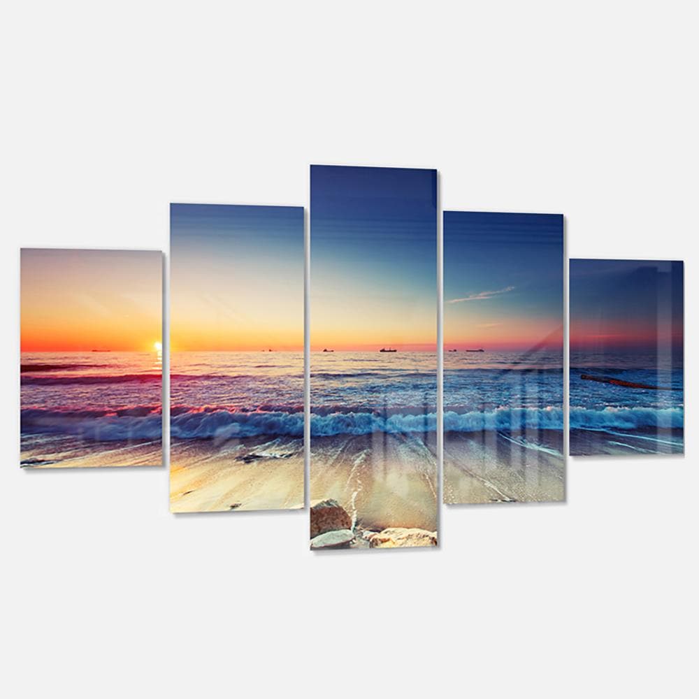 Designart 32-in H x 60-in W Coastal Metal Print at Lowes.com