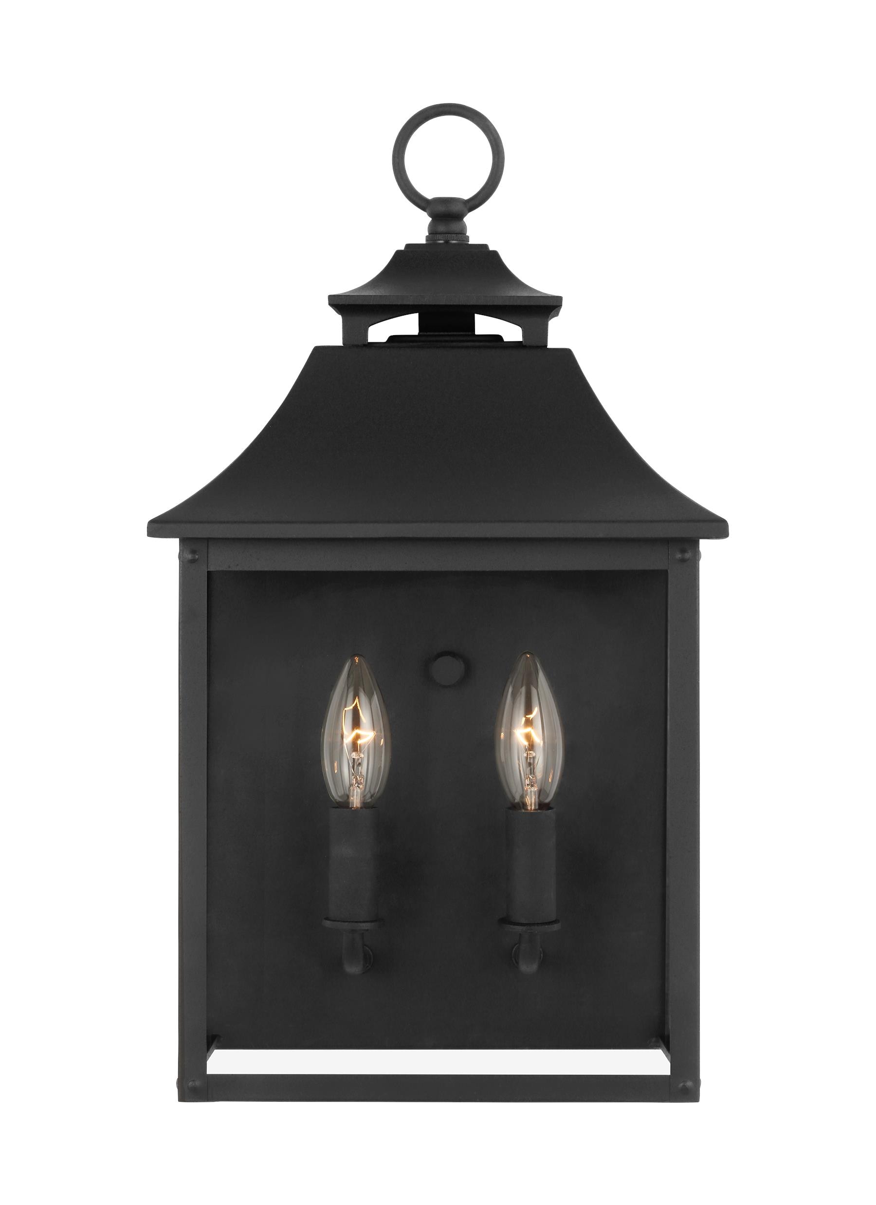 Generation Lighting Galena 2 Light 17 In H Black Outdoor Wall Light In The Outdoor Wall Lights