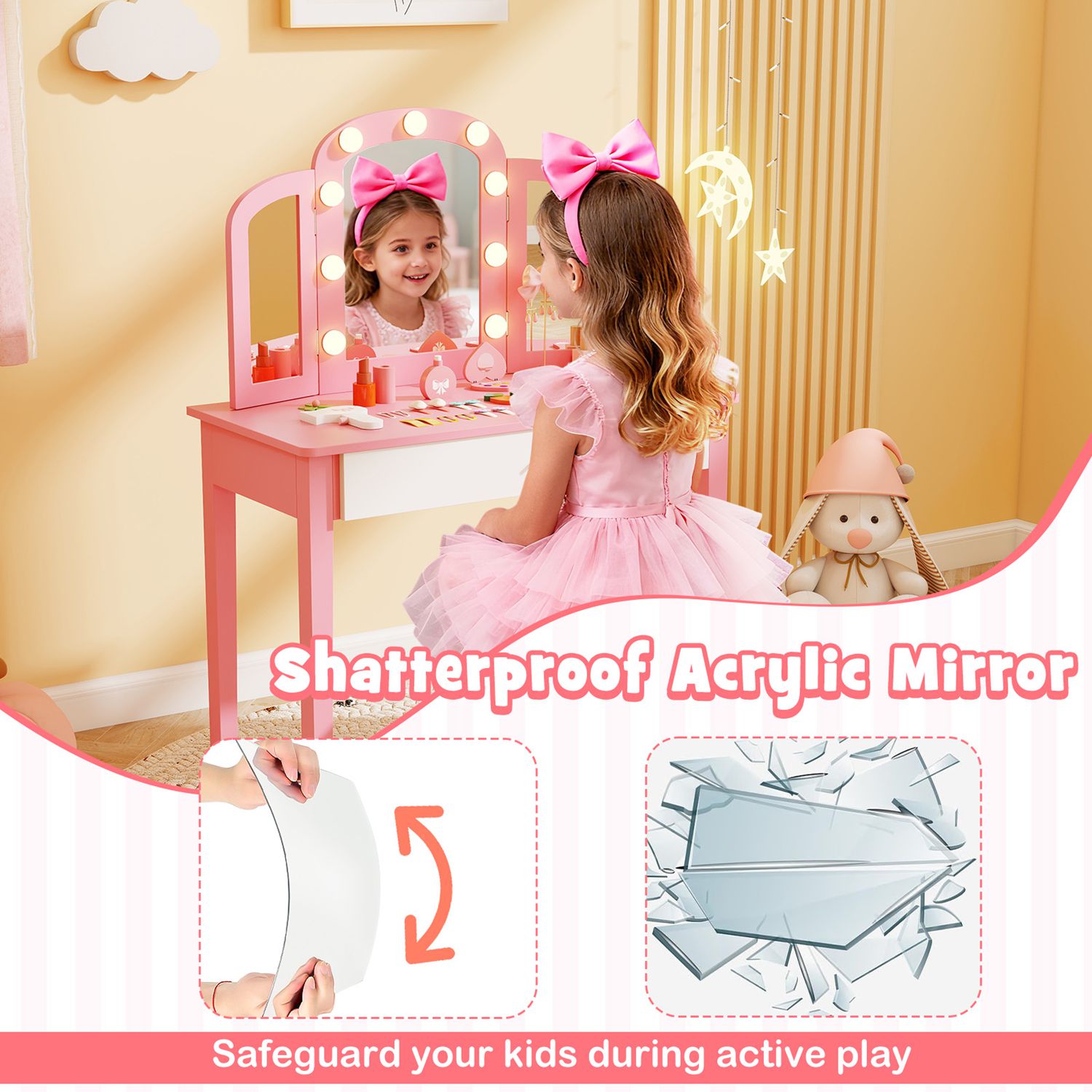 Costway CSHY003167 Bedroom-Vanities - View #7