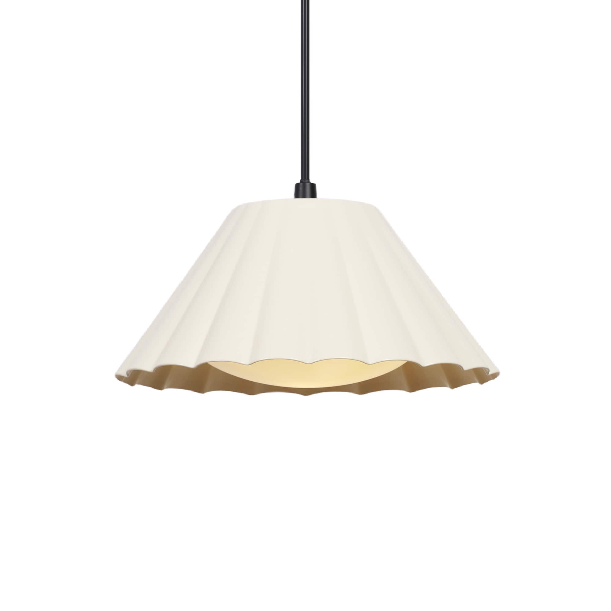 ZEVNI Neriva 1 -Light Cream White Metal Shade Modern/contemporary Opal ...