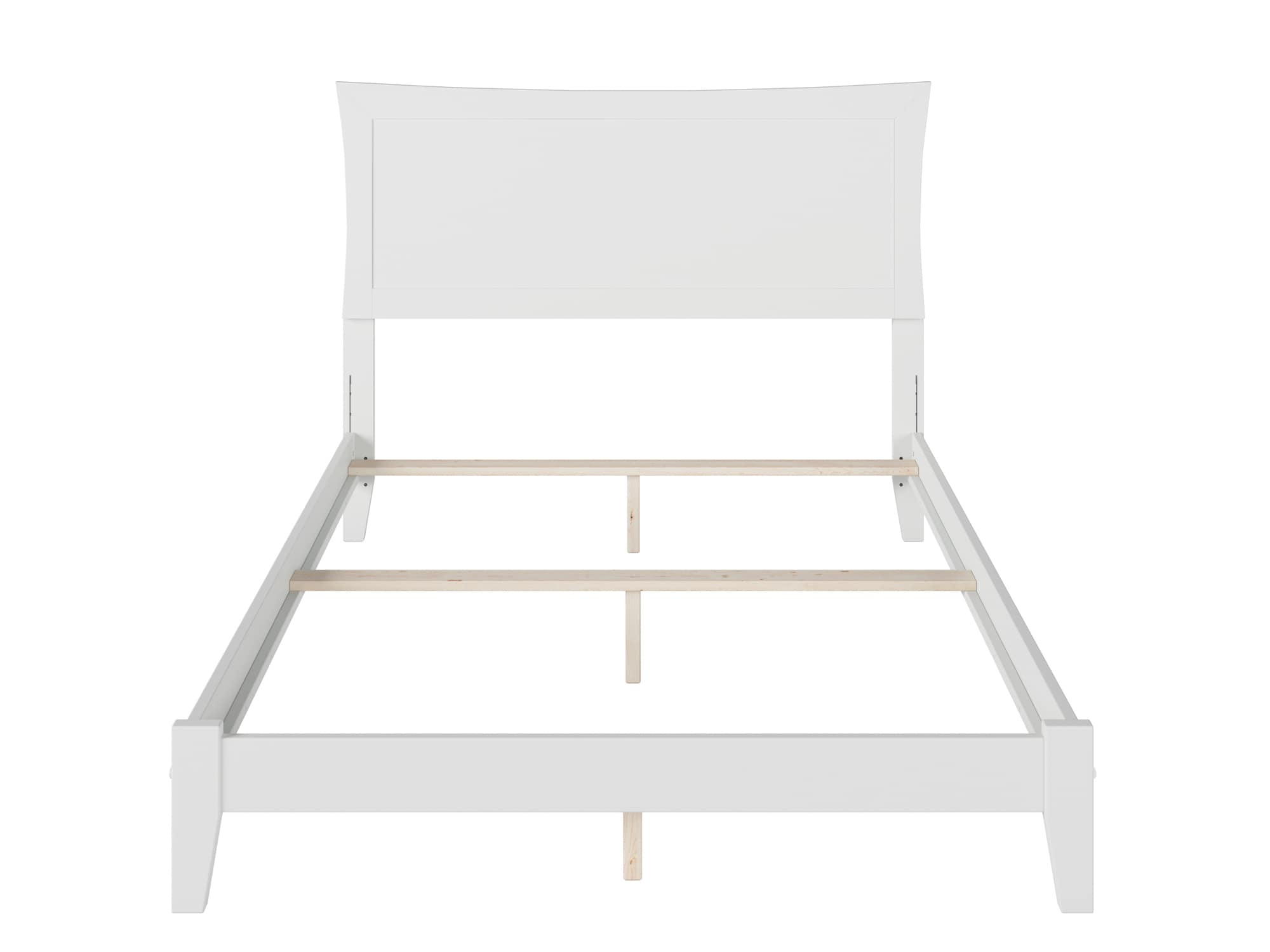 Metro Chic Full Double White Painted Rubberwood Bed with Headboard