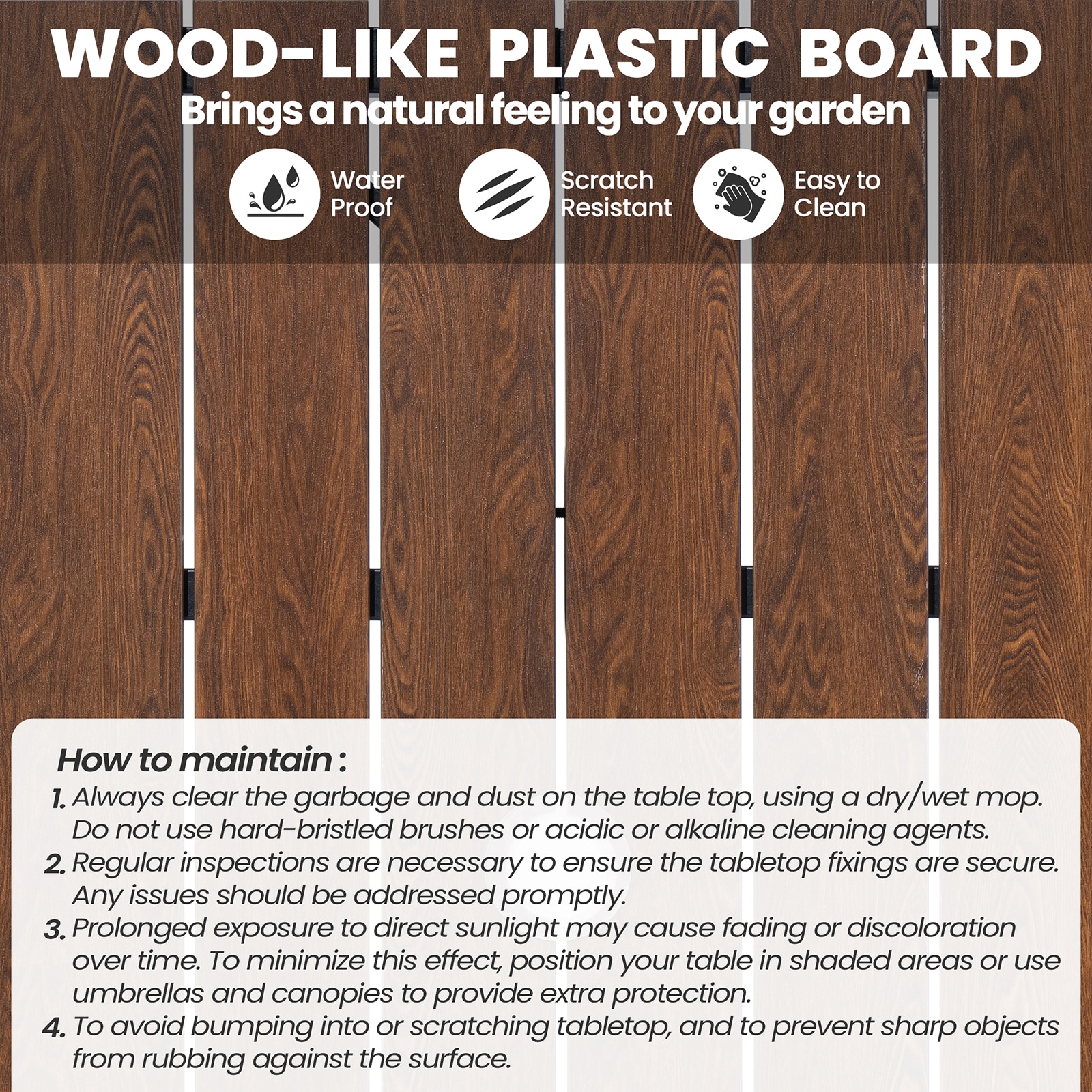Crestlive Products CL-TB066WAL180 Patio-Tables - View #5