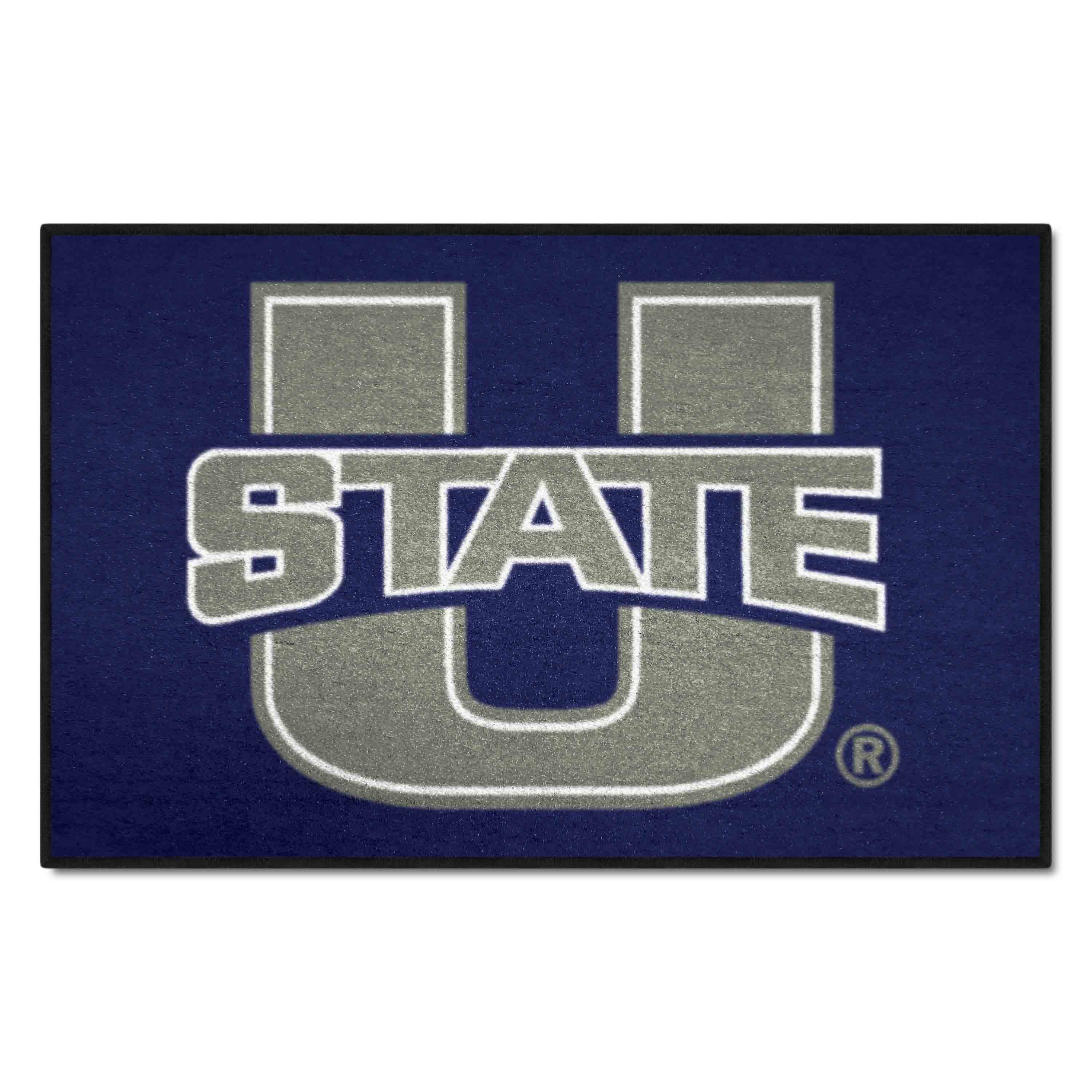 FANMATS Utah State University 1-1/2 x 2-1/2 Multicolor Indoor Solid Sports Throw Rug