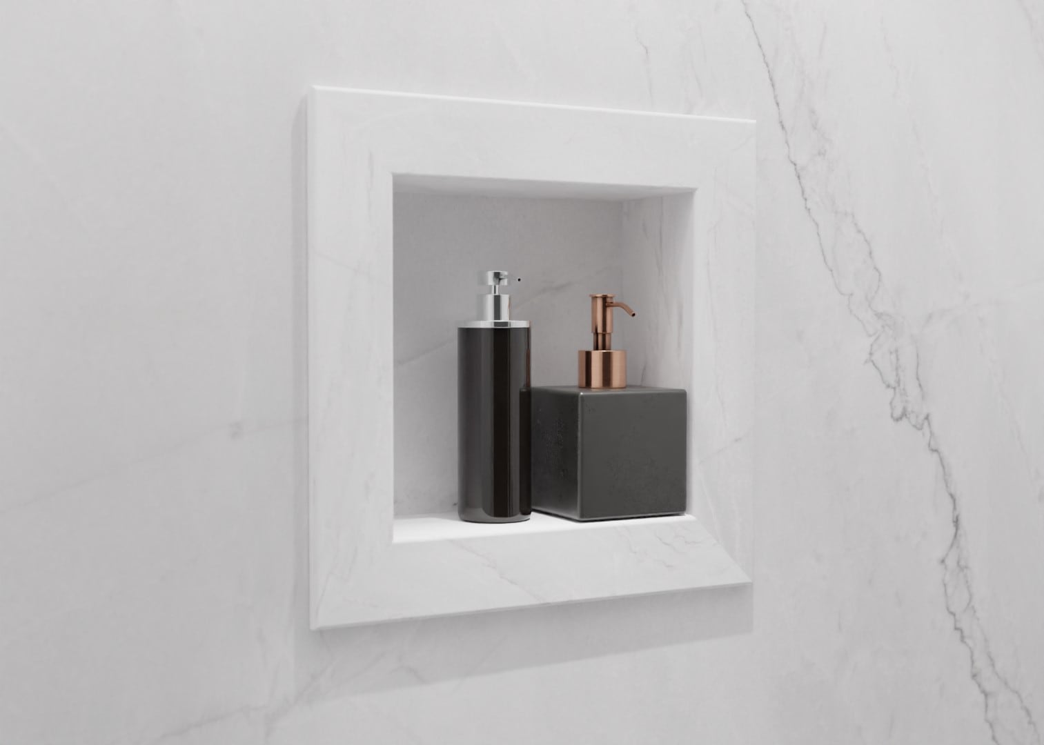 Oyster Plastic Mold-Resistant Shower Niche Caddy
