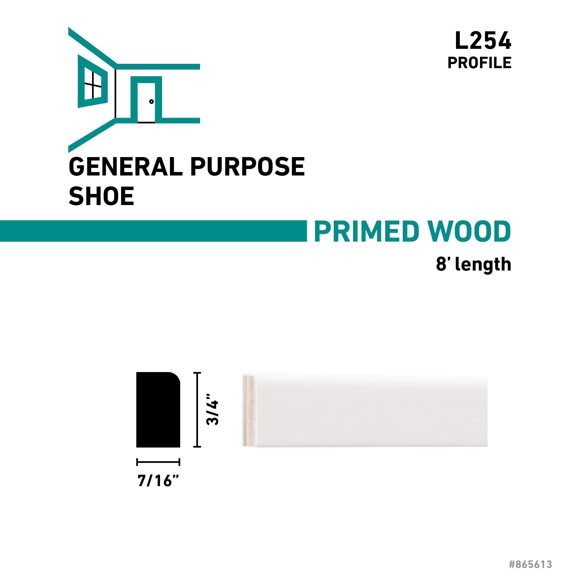 RELIABILT L 254 8 FJPMD Quarter-Round-Moulding - View #3