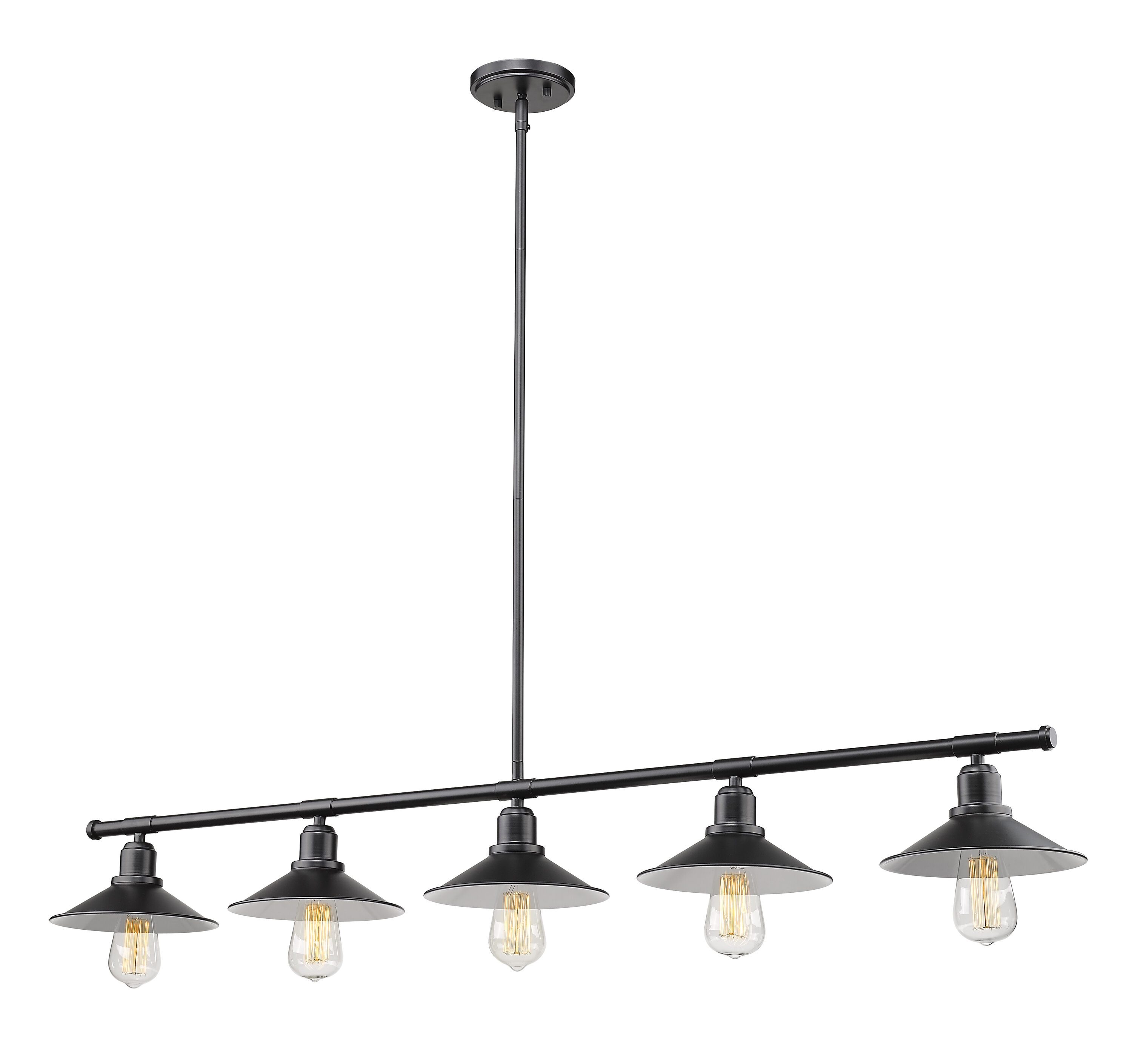 Z-Lite 613-5L-MB Pool-Table-Lighting - View #2