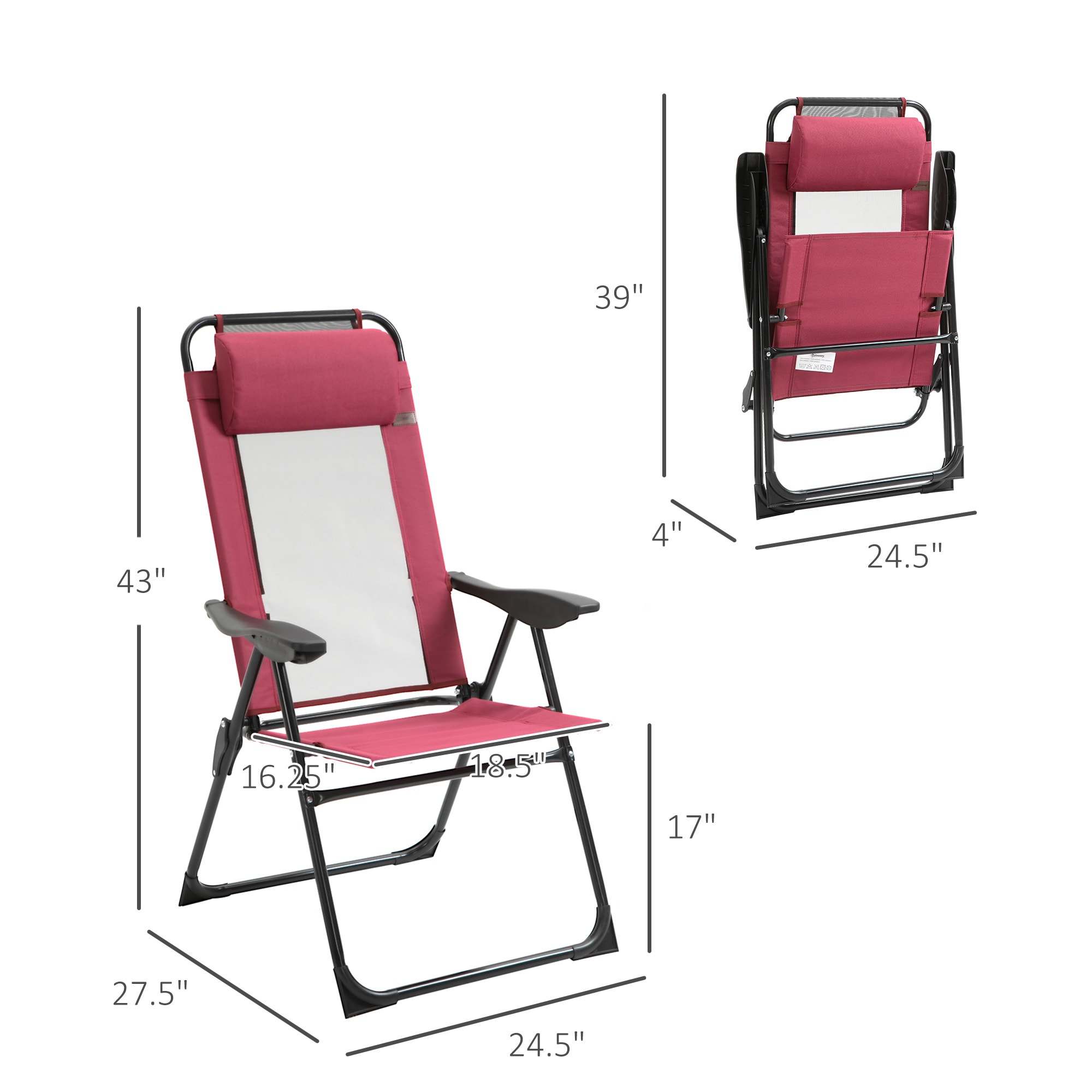BABOOM BOM-P174086-OR Beach-Camping-Chairs - View #3