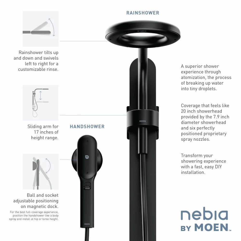Moen N207C0BL Fixed-Showerhead - View #8