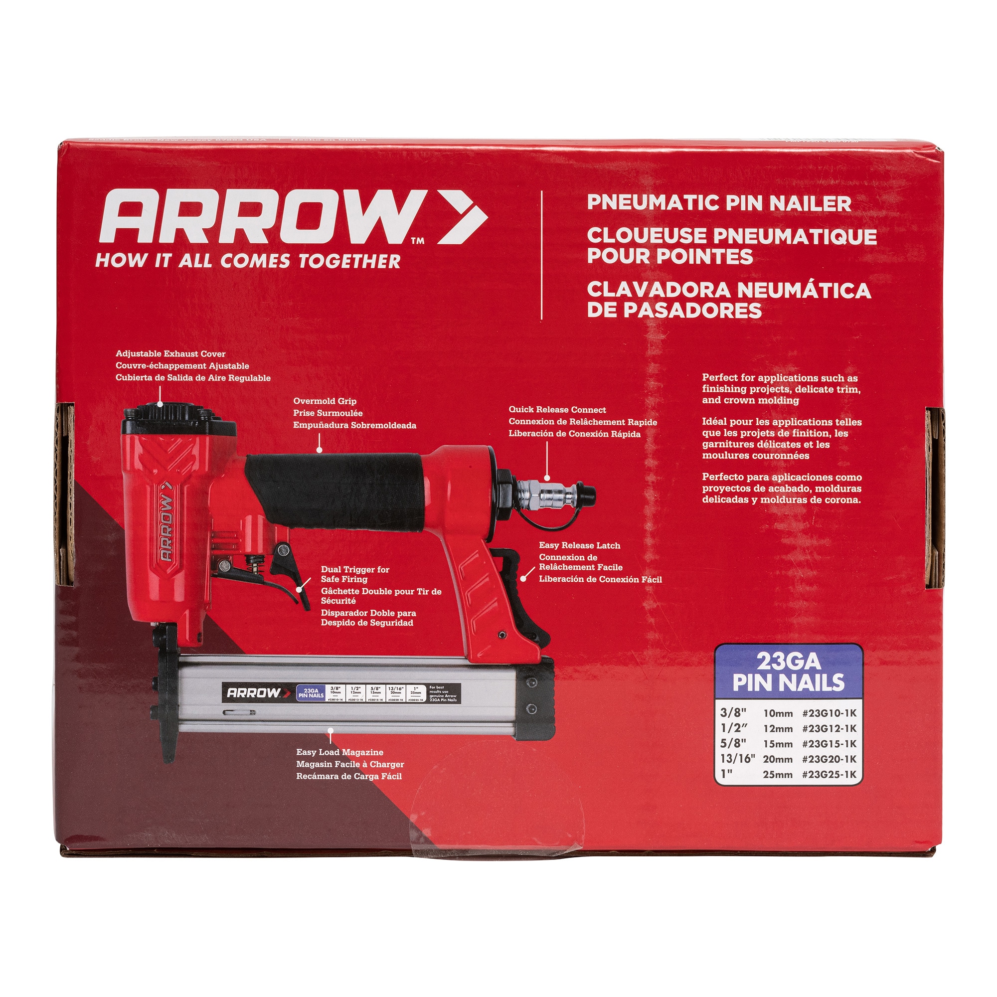 Arrow PT23G 1-in 23-Gauge Cordless Pneumatic Pin Nailer (Charger Not ...