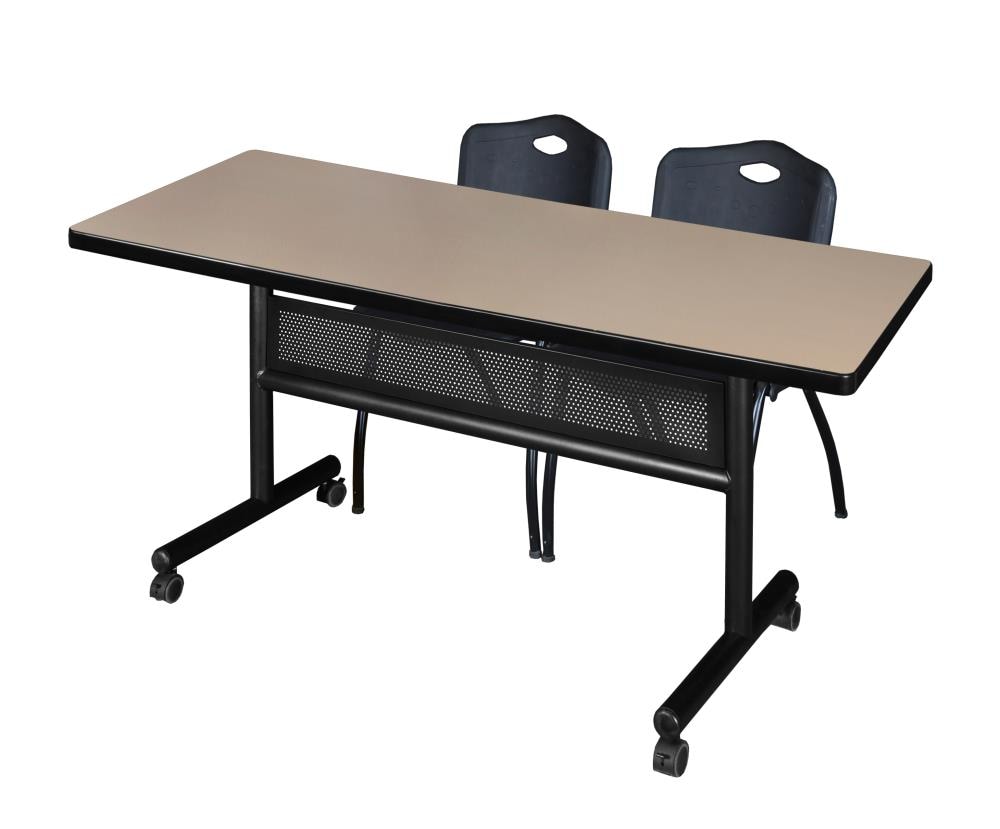 Regency MKFTM6030BE47BK Training Off-white 4-Person Training Table (60-in W x 29-in H)