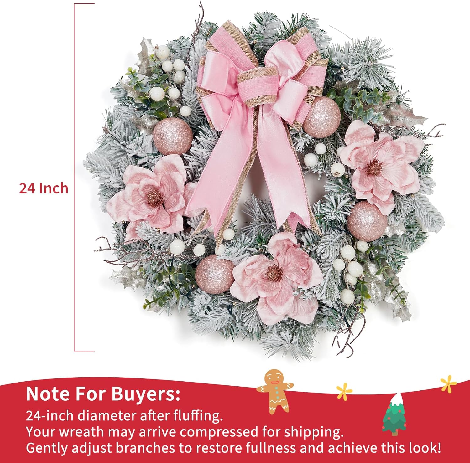 Qeetex JXNAG-PHK-34QGAY8Y Artificial-Christmas-Wreaths - View #3