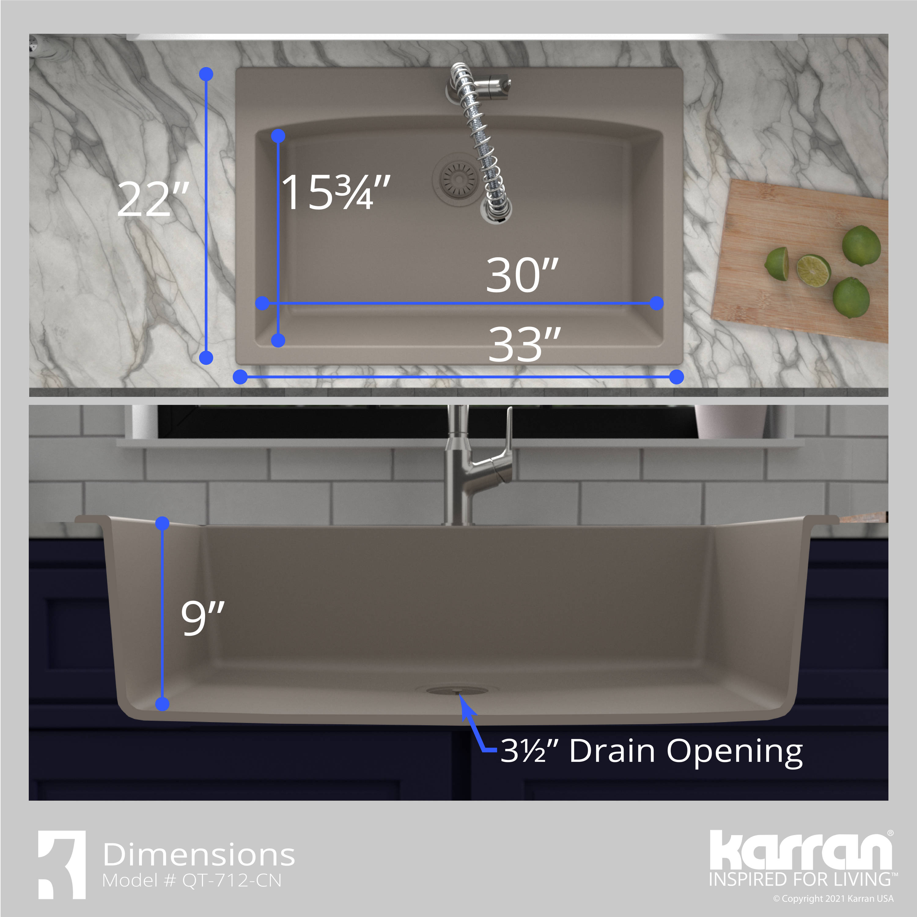 Karran QT-712-CN Kitchen-Sinks - View #8
