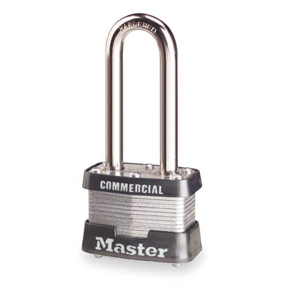 Master Lock  Padlock Keyed Different Long Shackle Rectangular Steel Body Steel Shackle 5/8 in W