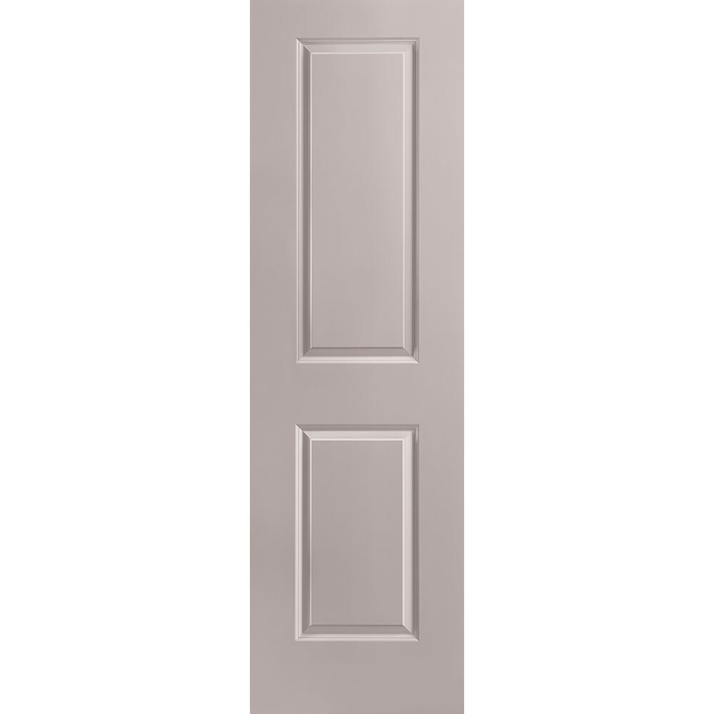 Masonite 1315989 Traditional 28-in x 80-in Driftwood 2-panel square Smooth Solid core Prefinished Molded composite Slab Door
