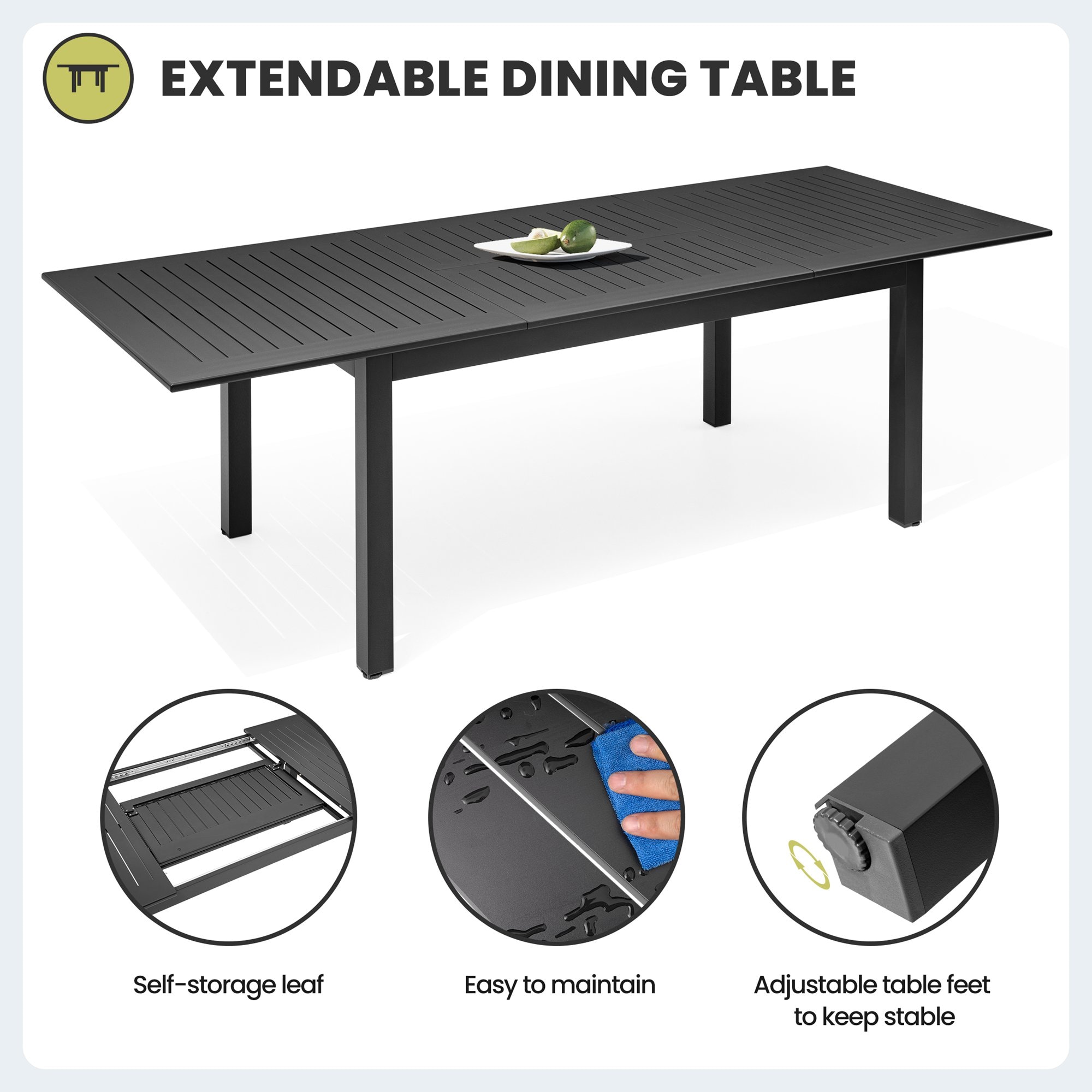 Crestlive Products CL-TB037BLK Patio-Tables - View #7