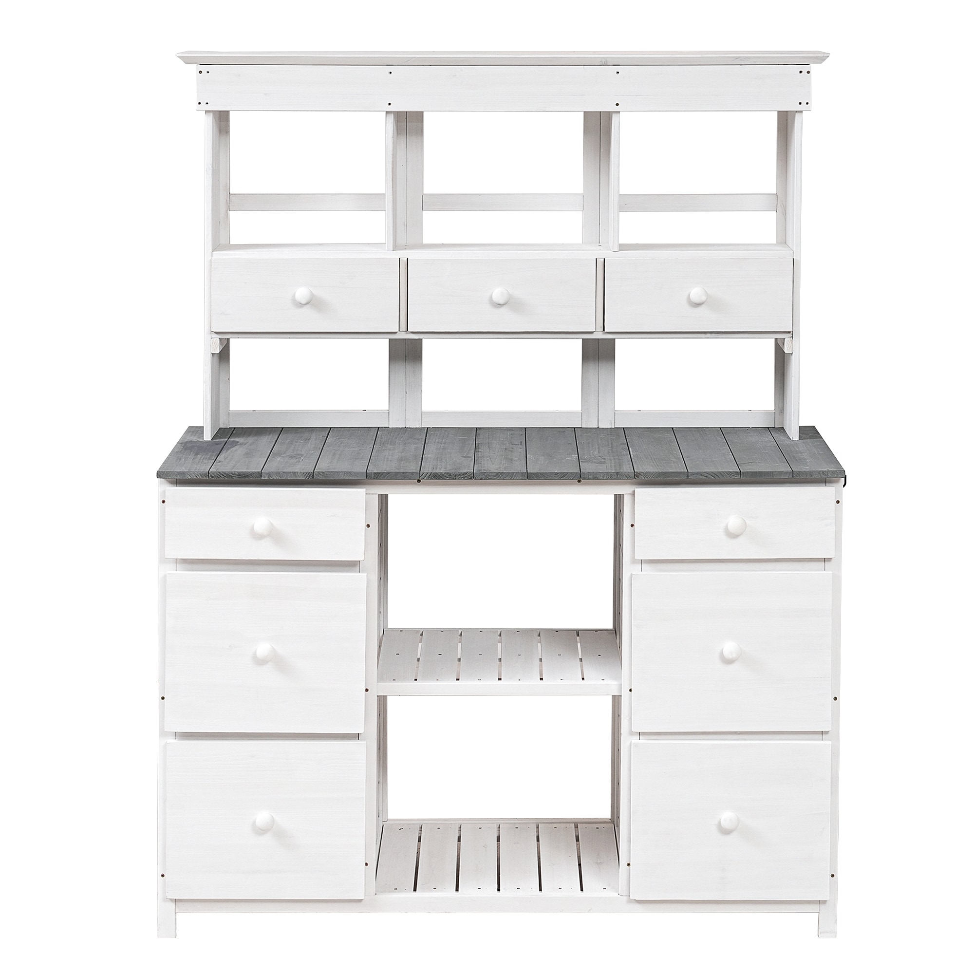 Bybafun YA0100381 50.1-in x 65.7-in x 19.7-in White Potting Bench