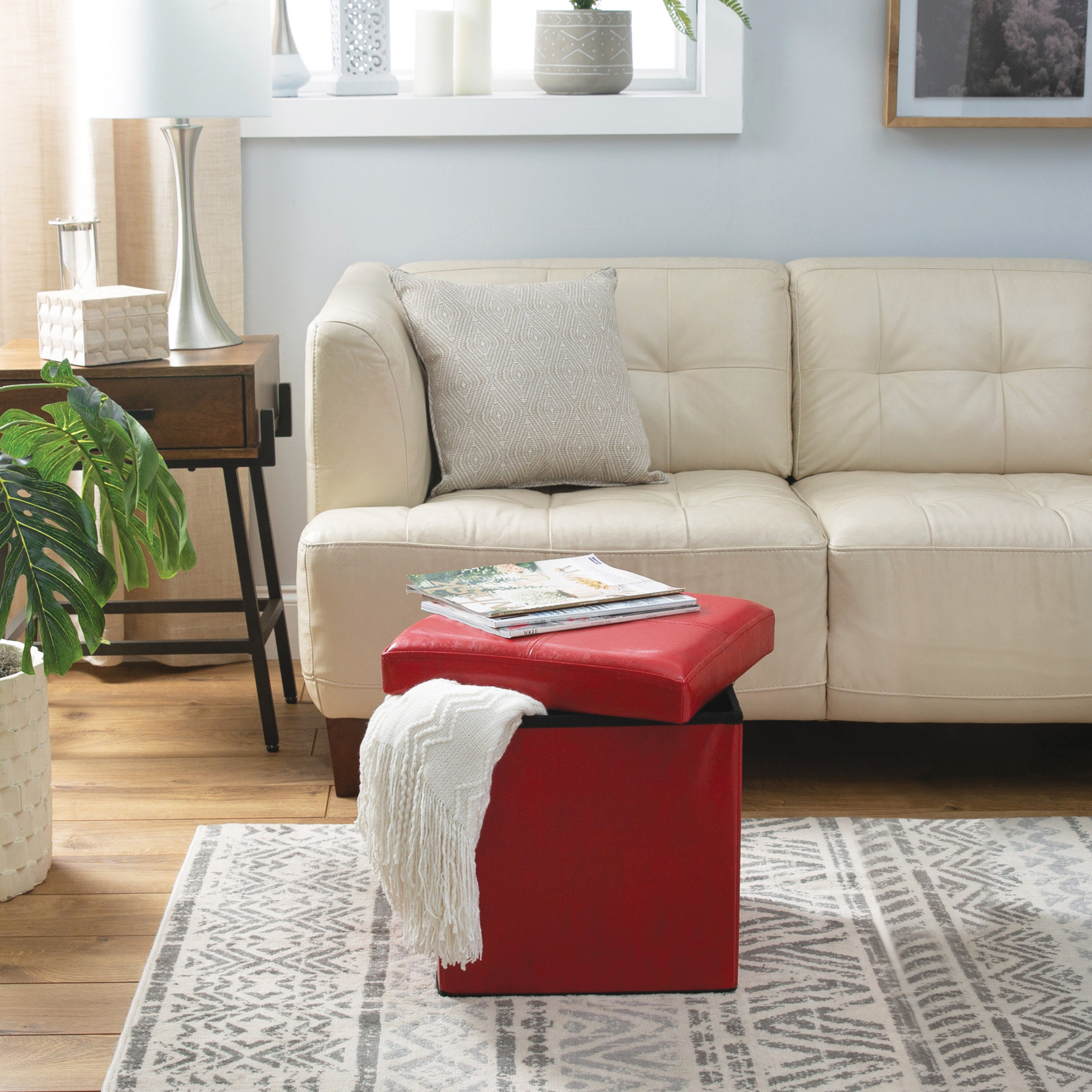 Simplify F-0625-RED Indoor-Ottomans - View #6