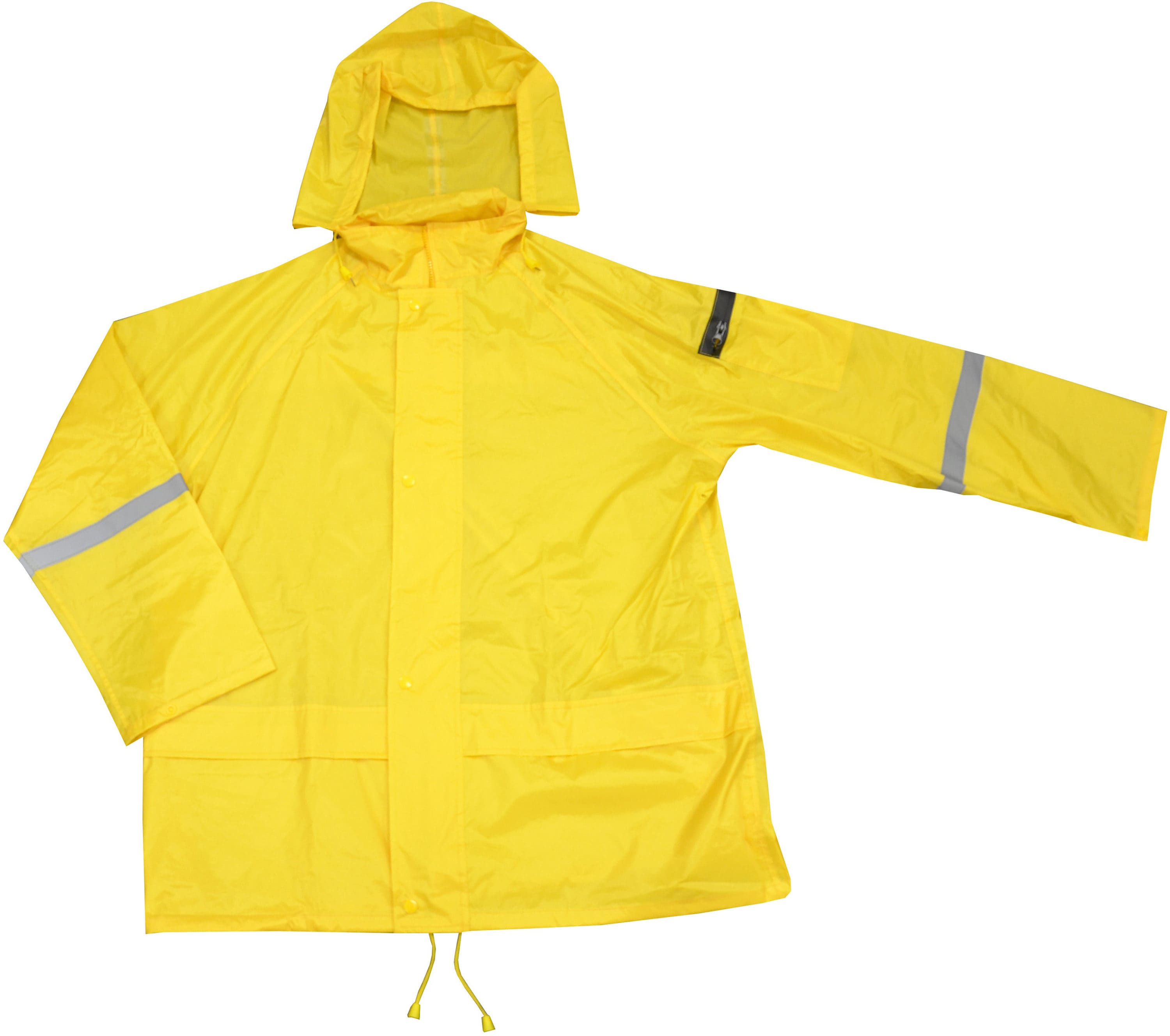 Rain Jacket: Size 3XL, Lemon Yellow, Nylon & Polyurethane