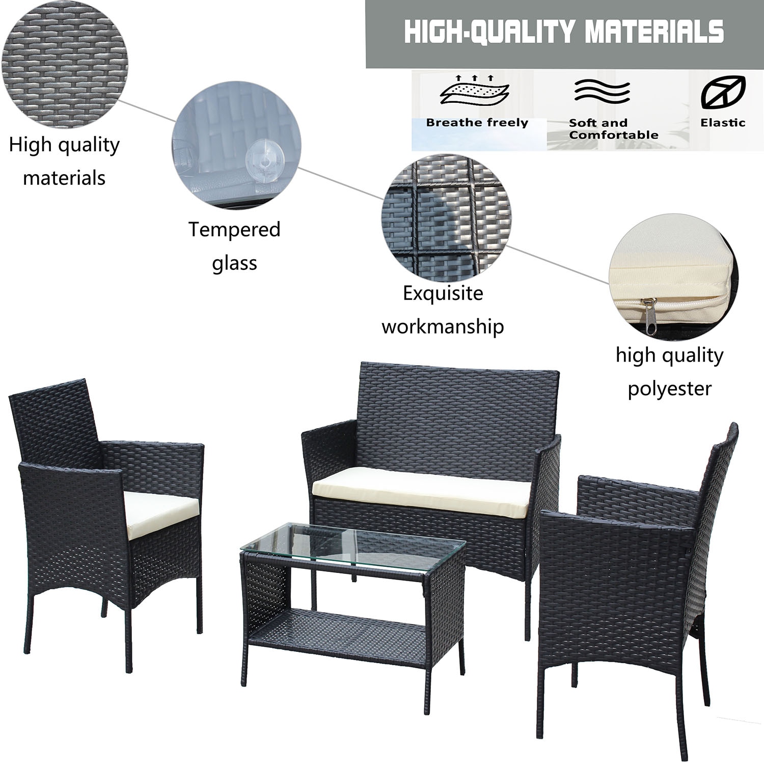 SINOFURN SYA690025BG Patio-Conversation-Sets - View #15