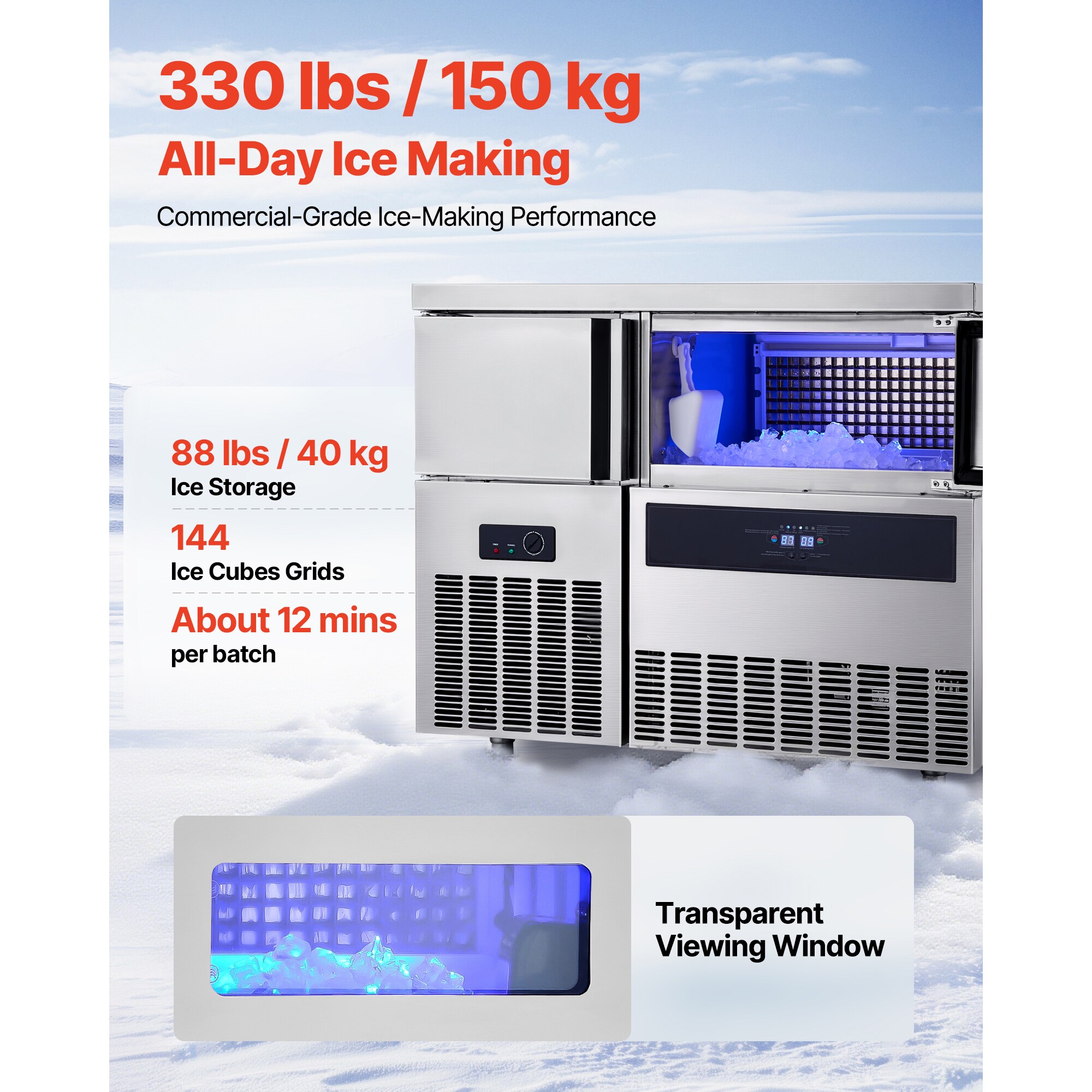 VEVOR SCGZTZBJZJ3308807V1 Commercial-Ice-Makers - View #4