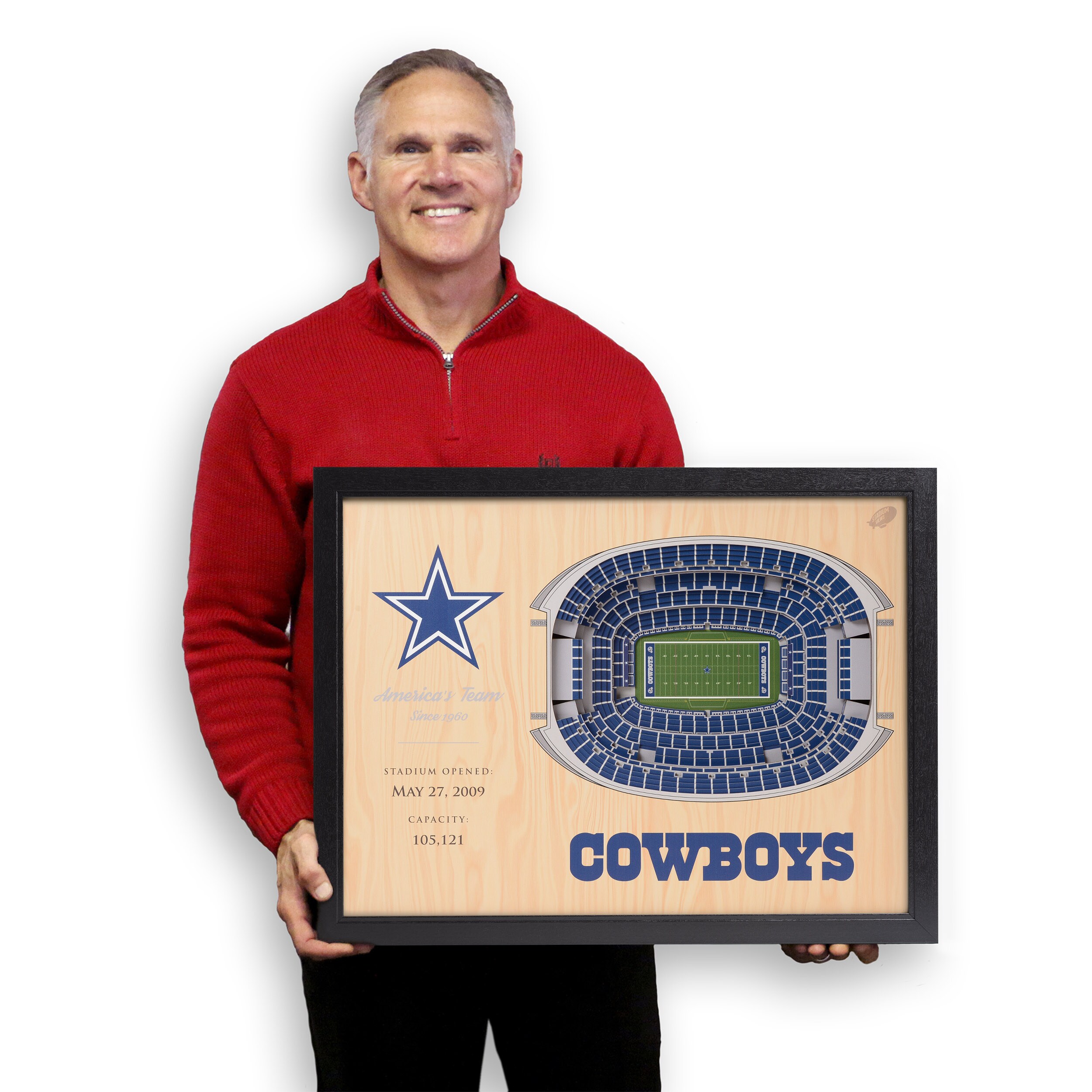 StadiumViews Dallas Cowboys Youthefan Brown Floater Frame 19.5-in