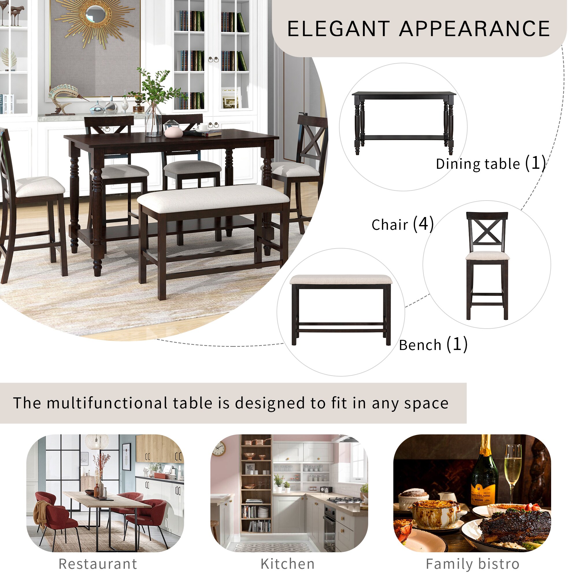 SINOFURN SYA330025BK Dining-Sets - View #8
