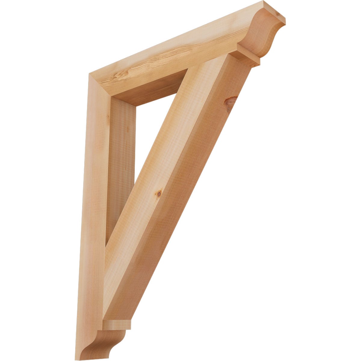 Ekena Millwork BKT04X24X32TRA01SWR Traditional traditional smooth 3-1/2-in x 24-in x 32-in Western red cedar Brown Wood Standard bracket