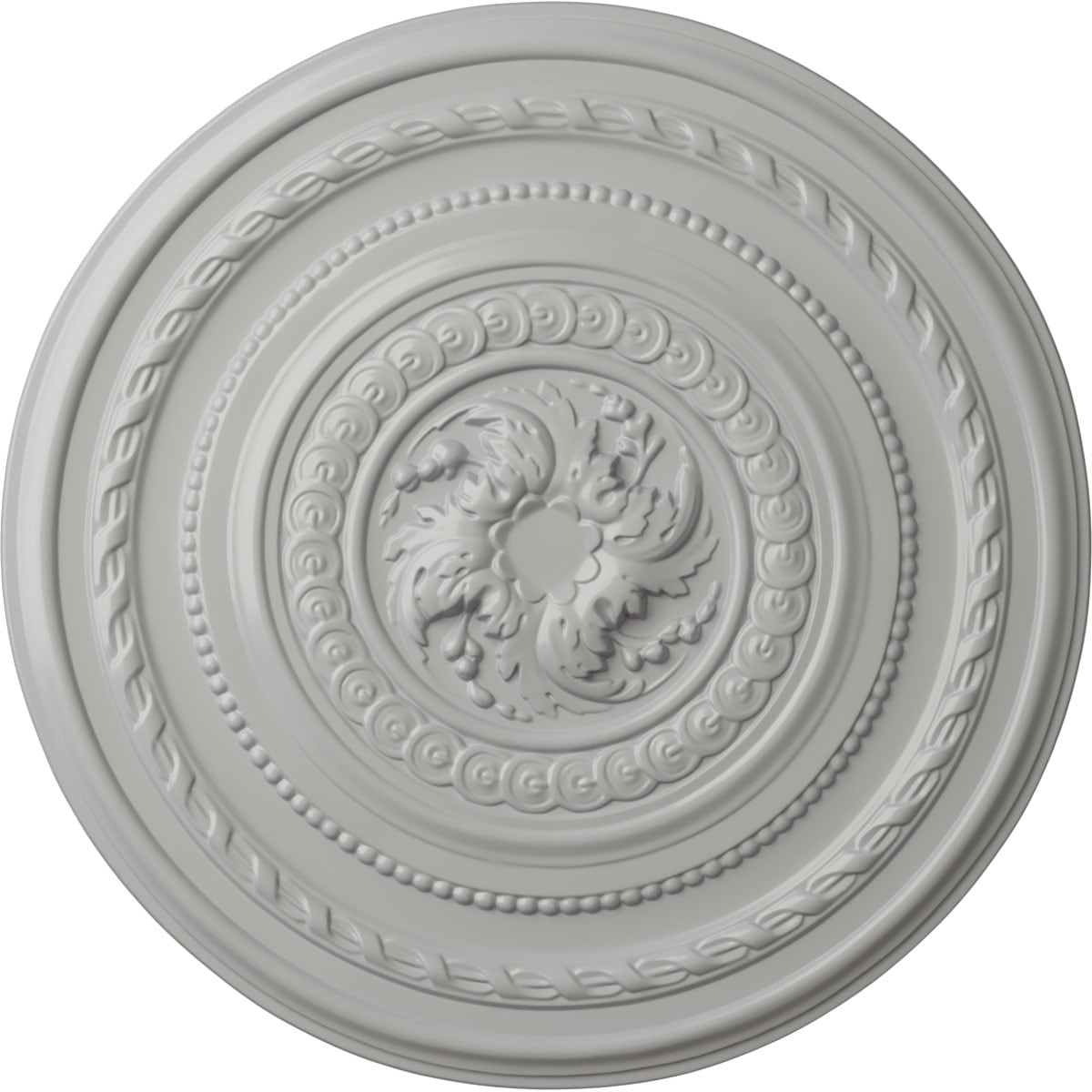 Ekena Millwork CM26PEFRF Pearl 26.25-in W x 26.25-in L Painted Frost Polyurethane Whole Ceiling Medallion