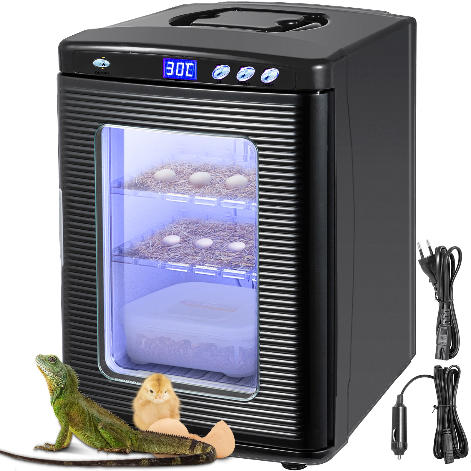 VELMONT INC Black Reptile Incubator 25L Digital Cooling and Heating Lab ...