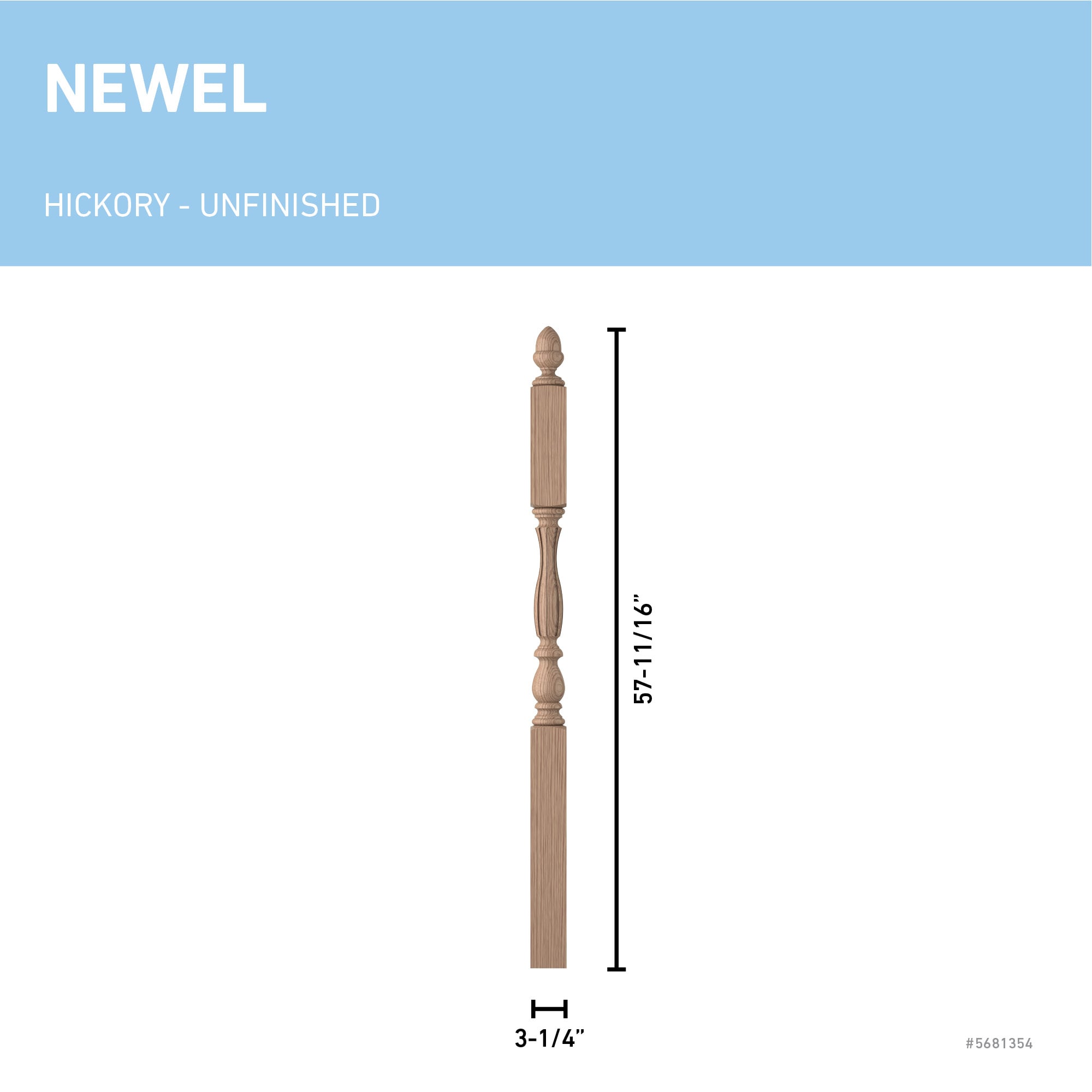 L.J. Smith Stair Systems LJF-3945-HK Interior-Stairpart-Newel-Posts - View #3