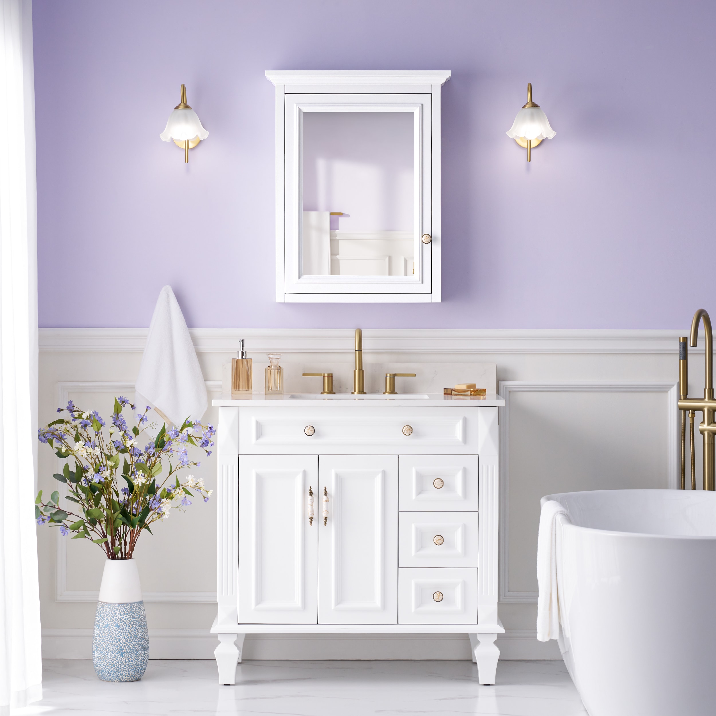 WELLFOR EX3BMFL-40-24 Bathroom-Medicine-Cabinets - View #2