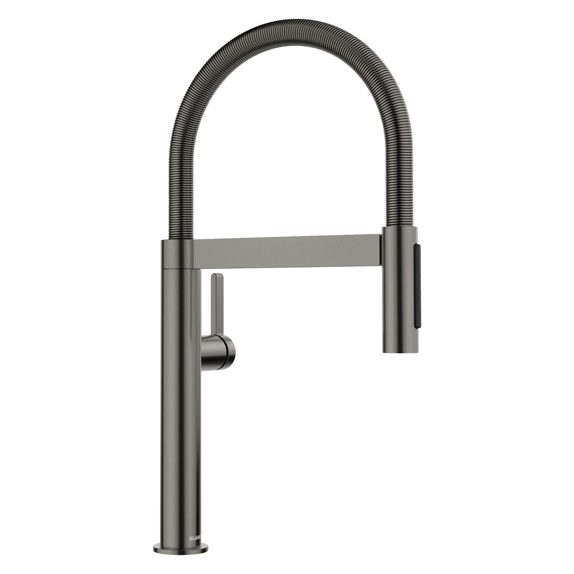 Blanco 527482 Culina II Satin Dark Steel Single Handle Deck-mount Pre-rinse Kitchen Faucet with Sprayer