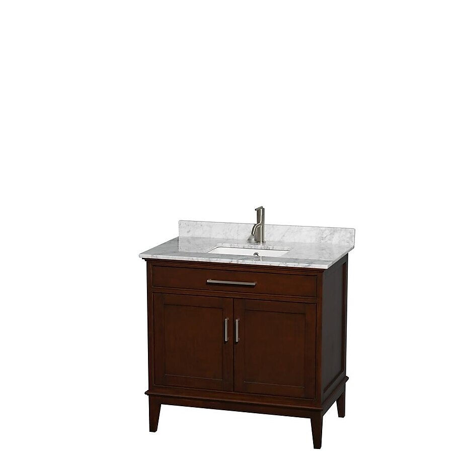 Wyndham Collection Hatton 36-in Light Chestnut Bathroom Vanity Cabinet Wyndham Collection Hatton 36-in Light Chestnut Bathroom Vanity Cabinet
