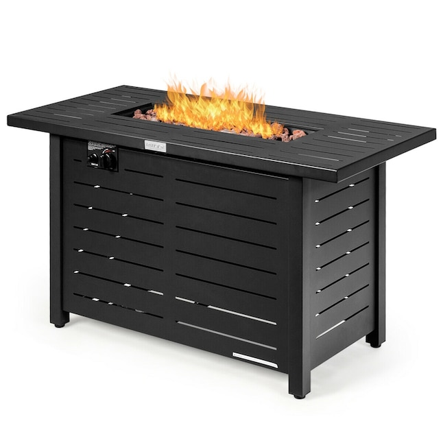 Gas Fire Pits Department At, Outdoor Glass Fire Pit Table