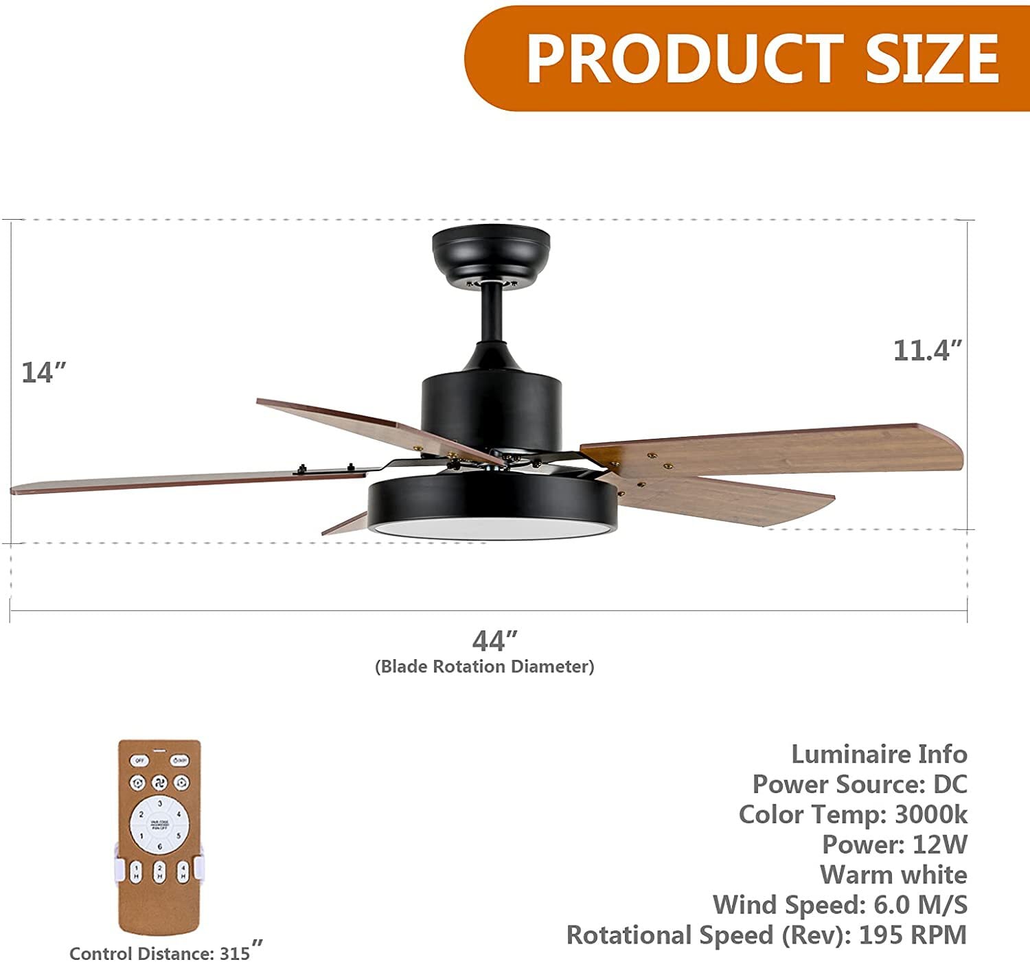 Kahomvis DHS-QPHF-44WS5 Ceiling-Fans - View #11