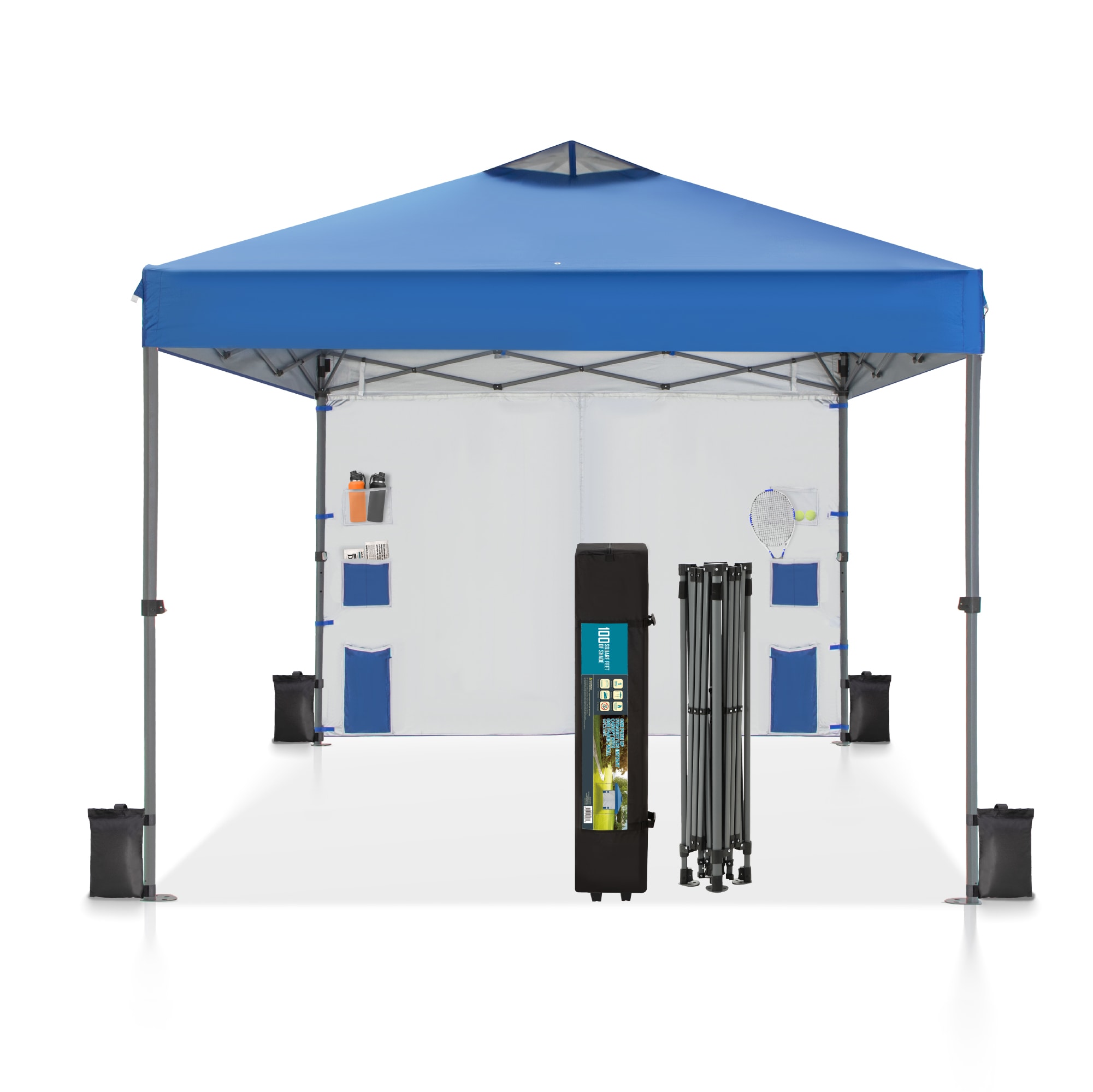 Sunshine Valley 10-ft x 10-ft Square Blue Pop-up canopy #GA031-BL