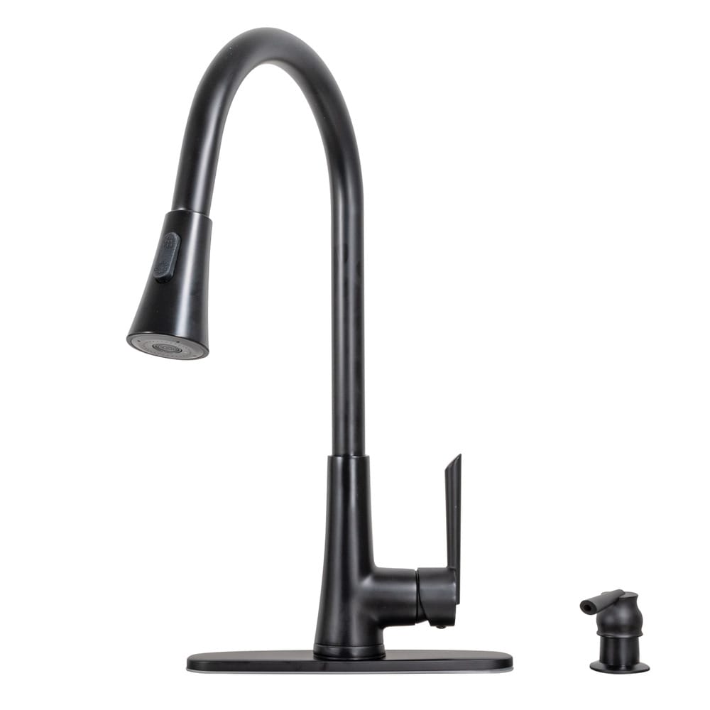 EZ-FLO Kitchen Series Matte Black Single Handle Pull-down Kitchen