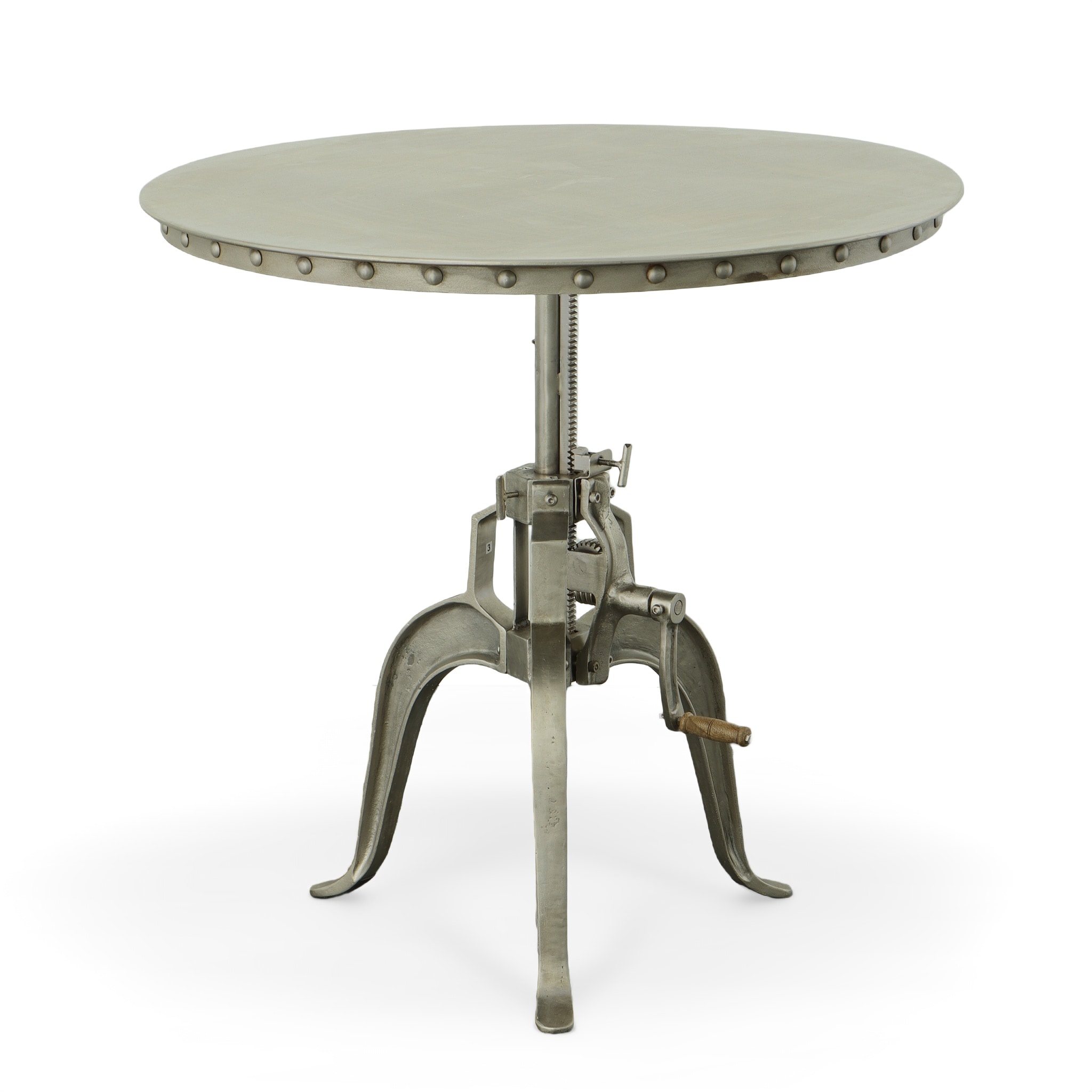 Mundra 36" Round Industrial Metal Counter Height Table