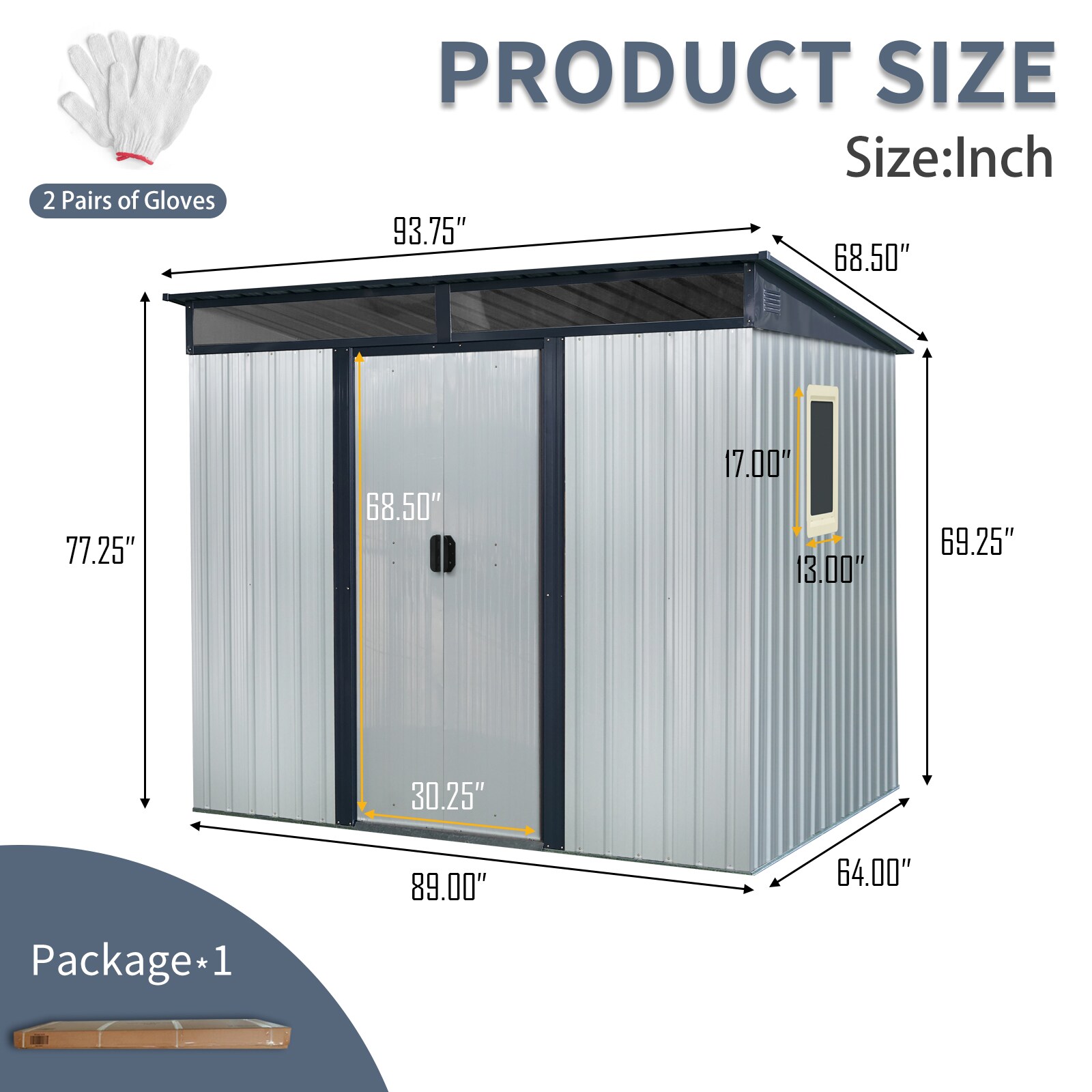 Kahomvis WWC-2QP211-34 Metal-Storage-Buildings-Sheds - View #4