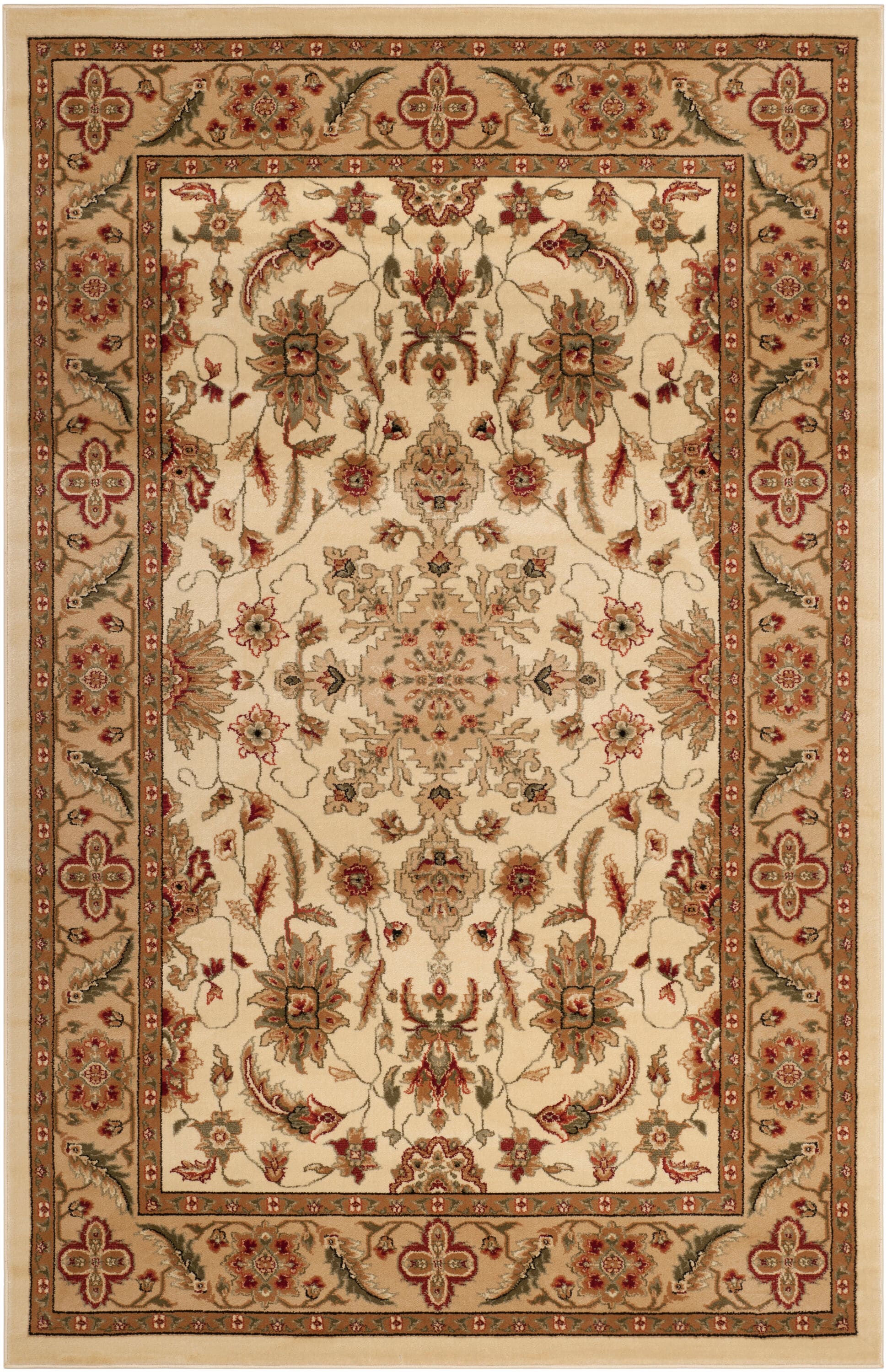 Safavieh Lyndhurst Mashad 9 X 12 (ft) Ivory/Tan Indoor Floral/Botanical ...