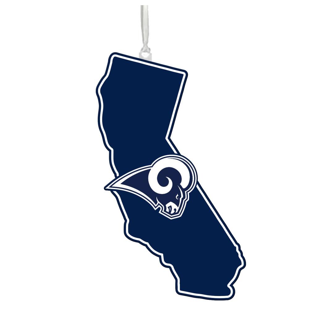 Team Sports America 3OT3828STATE Los Angeles Rams Blue Assorted Standard Indoor Ornament Shatterproof