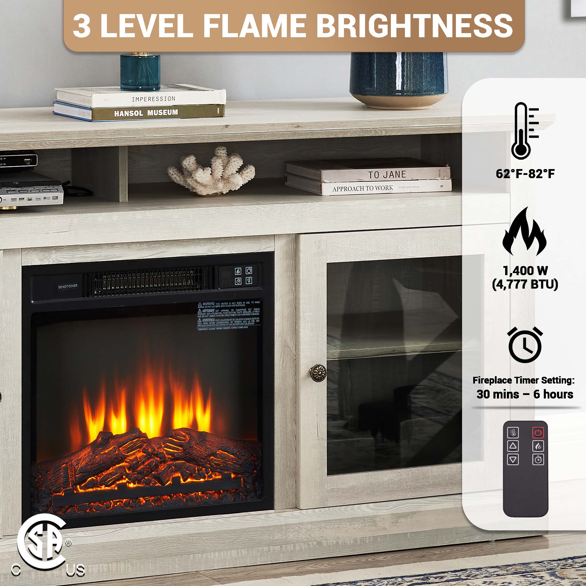 Fun Orange FUN10FP08 Electric-Fireplaces - View #4