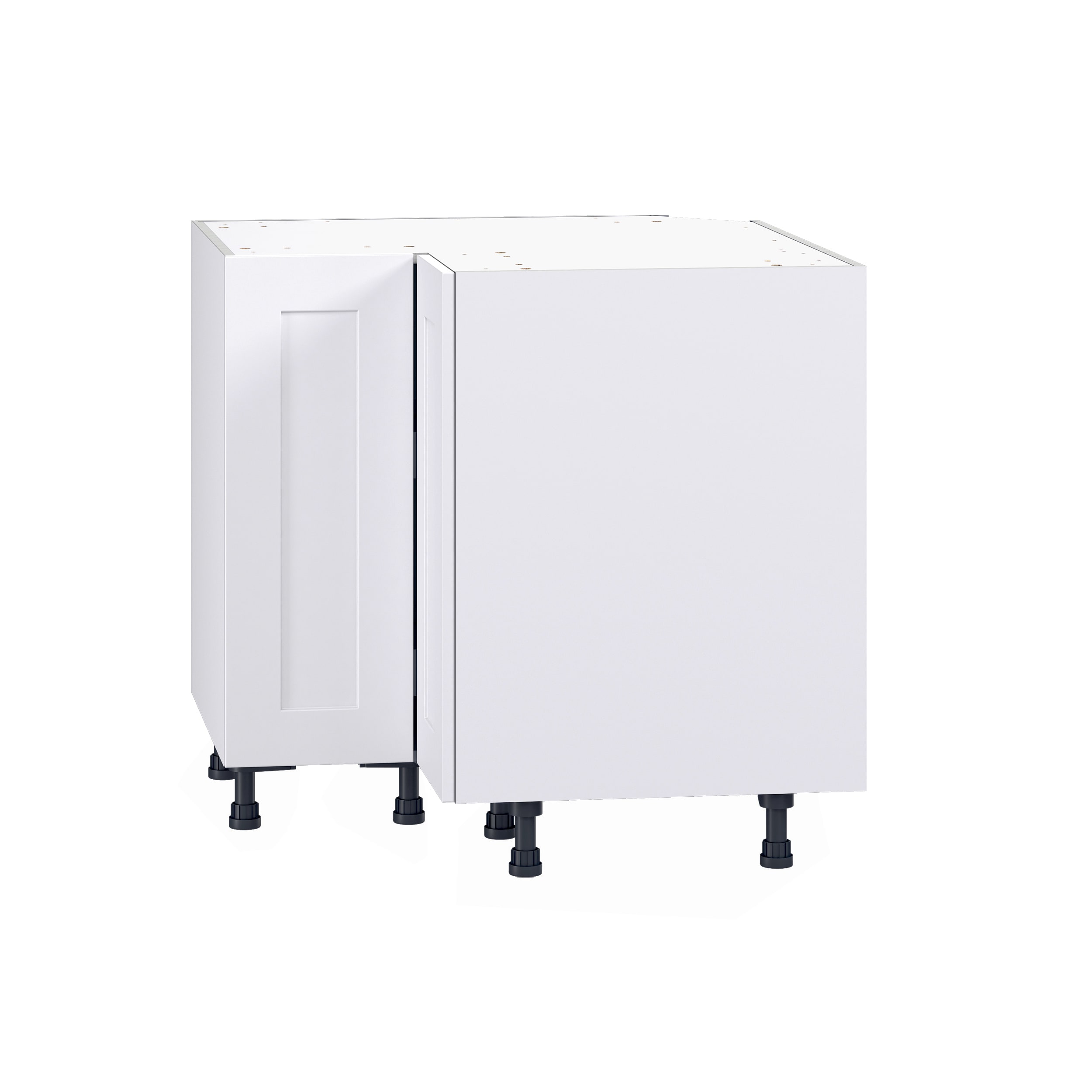 Hugo&Borg Beaumont 36-in W x 34.5-in H x 36-in D Slate Gray Blind Corner Base Fully Assembled Cabinet (Flat Panel Shaker Style)
