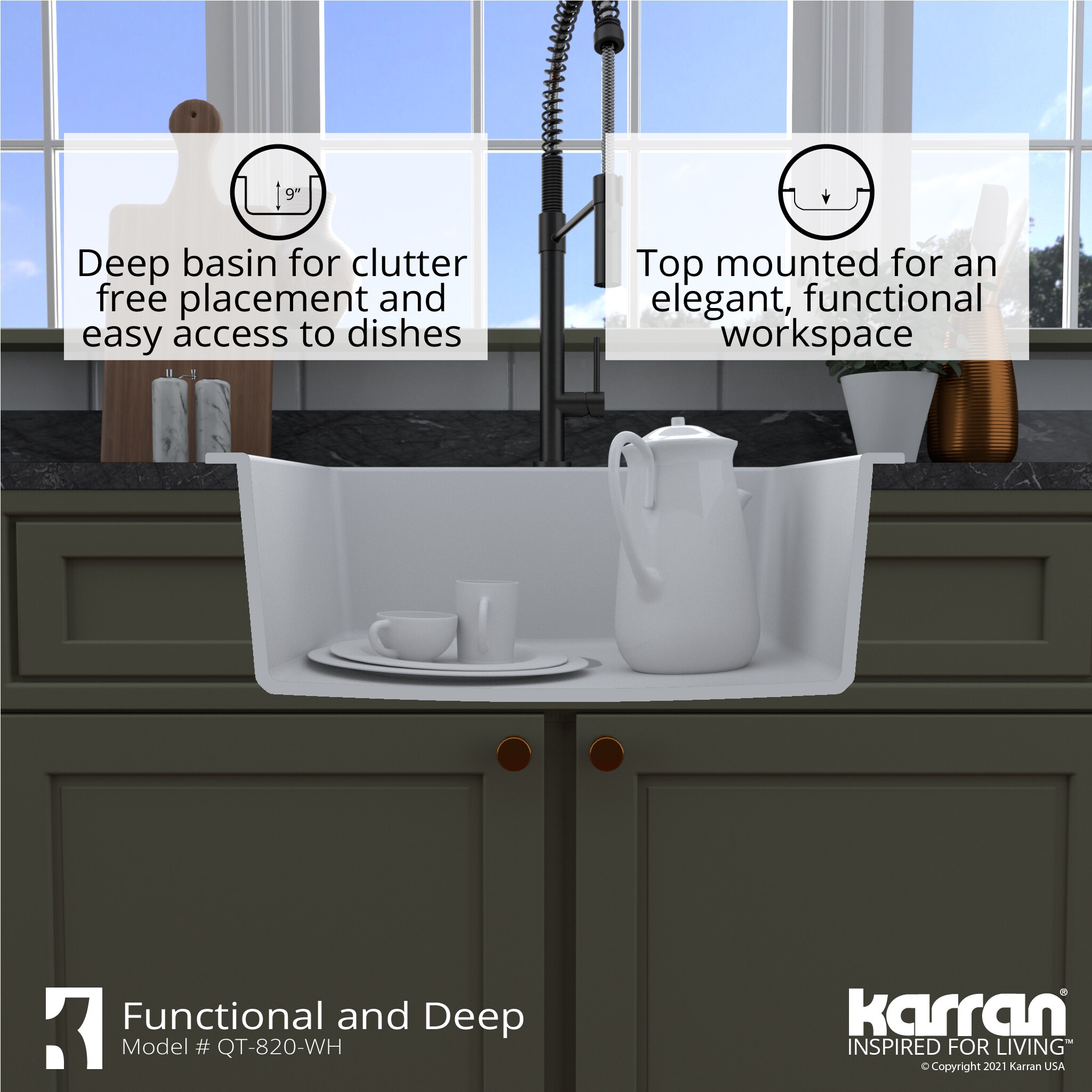 Karran QT-820-WH-PK1 Kitchen-Sinks - View #10
