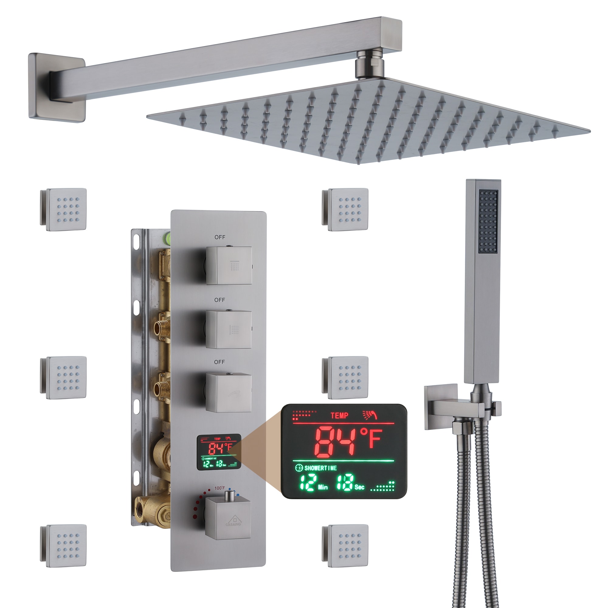 CASAINC KCHS0017-12BN Showerhead-Bar-Panels - View #4