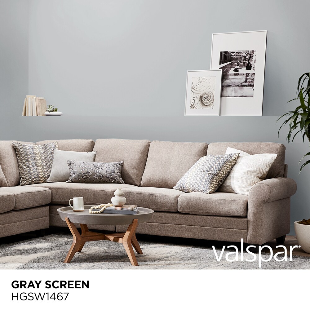 Valspar Signature Satin Gray Screen Hgsw1467 Latex Interior Paint + Primer  (1-Gallon) at