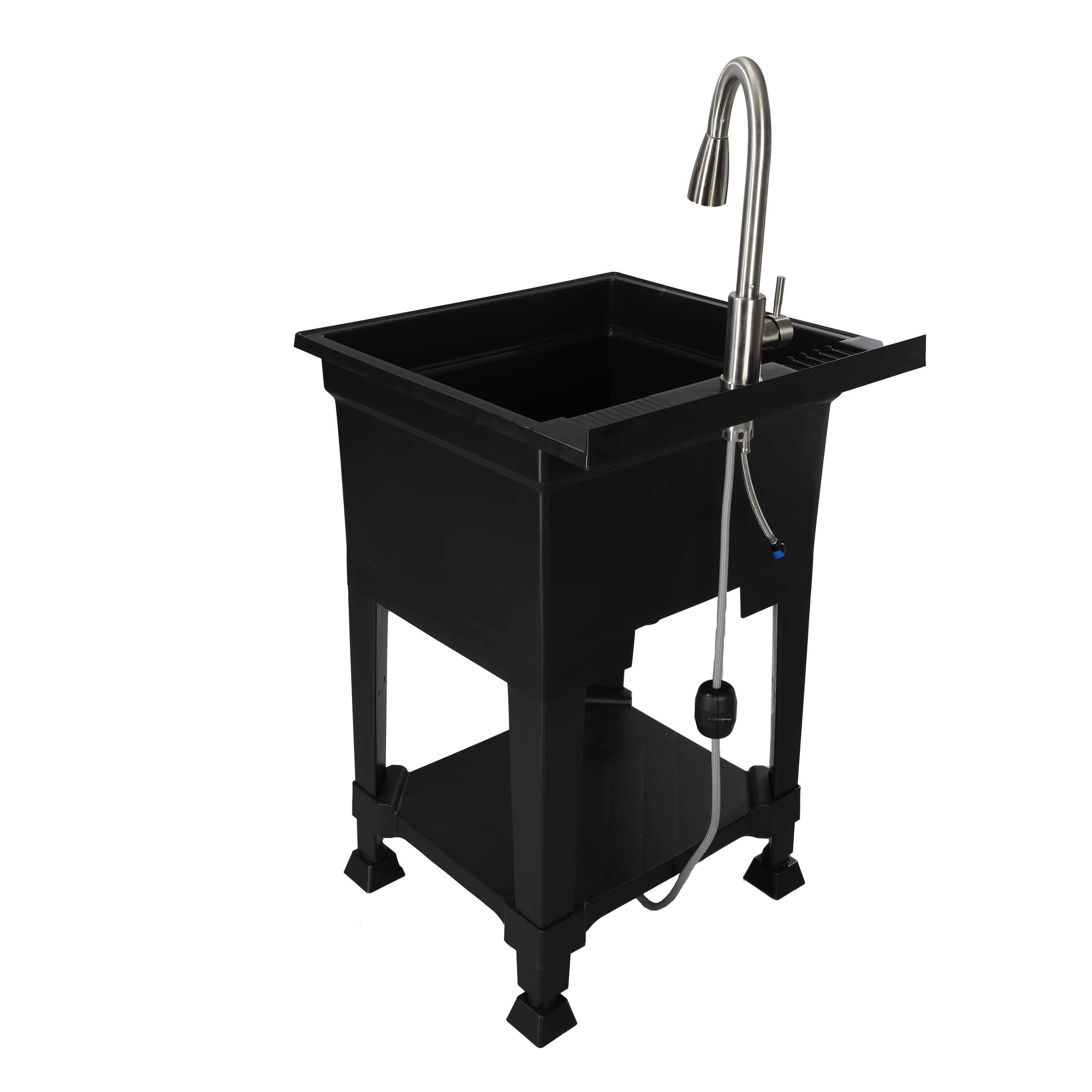 UTILITYSINKS USA-Made Plastic Freestanding 24 in x 24-Inch UtilityTub Heavy  Duty Compact Utility Sink Ideal for Workshop, Laundry Room, Garage