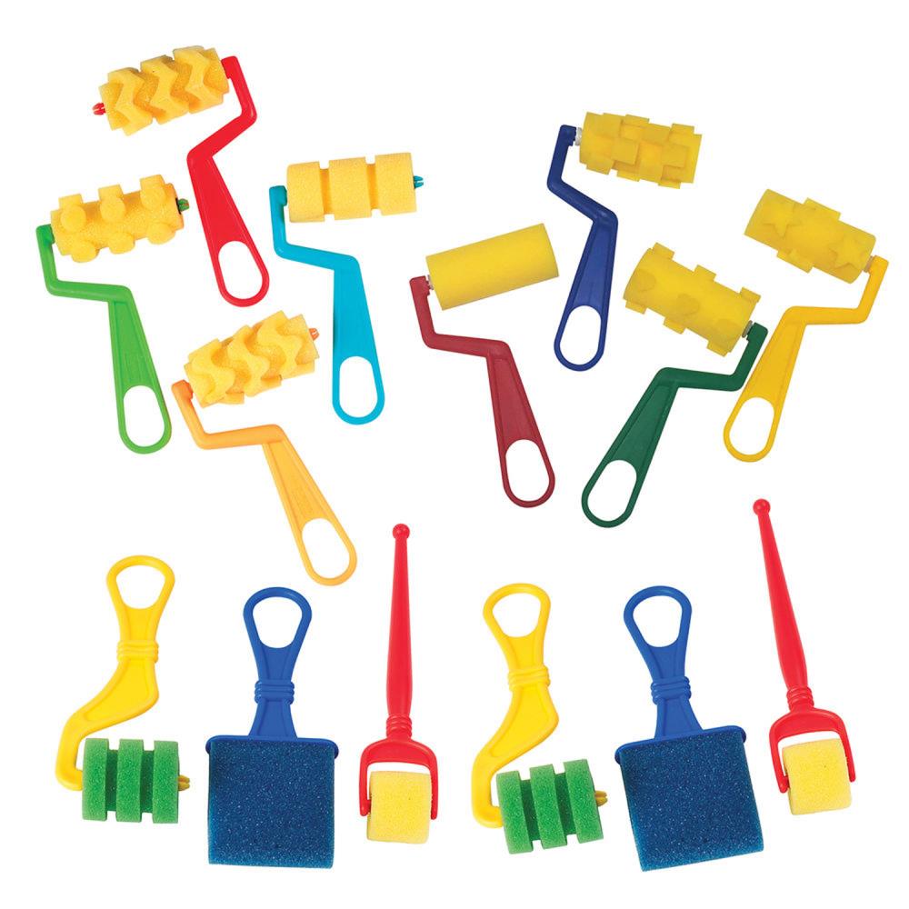 Creativity Street PACAC9852 14-Pack Multiple Sizes Foam Assorted Paint Brush (Brush Set)